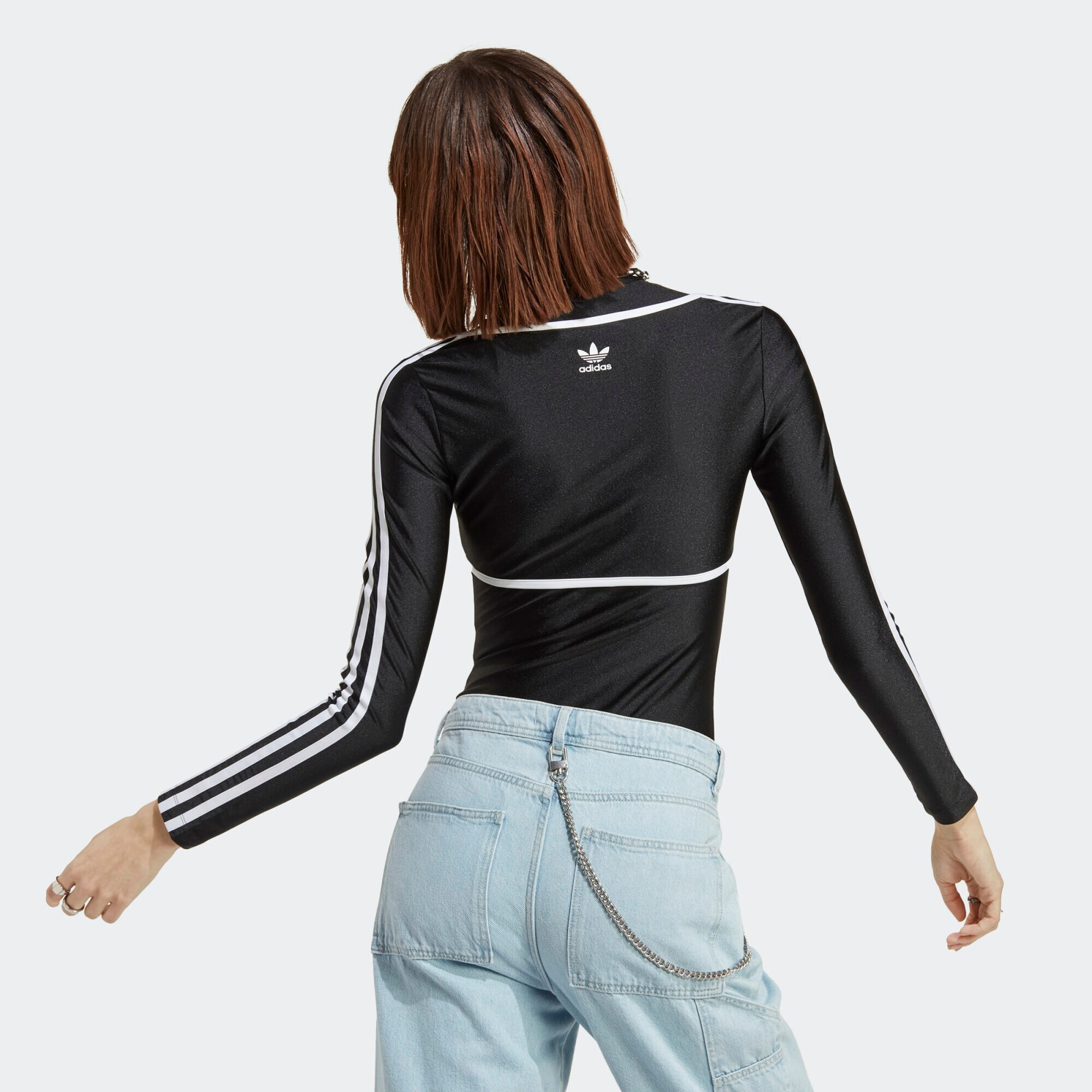 ADIDAS ORIGINALS Tricou body 'Bodysuit' negru / alb - Pled.ro