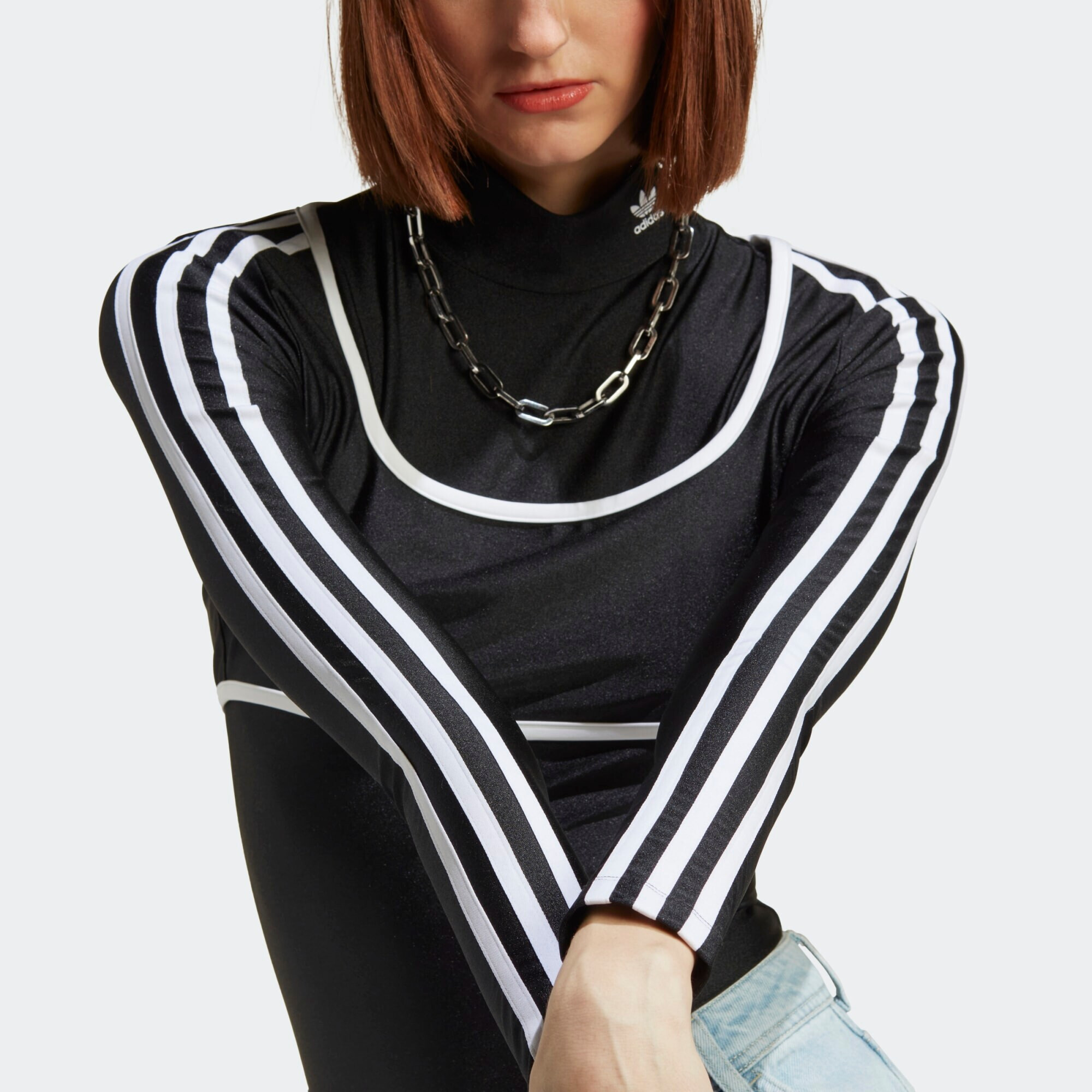 ADIDAS ORIGINALS Tricou body 'Bodysuit' negru / alb - Pled.ro