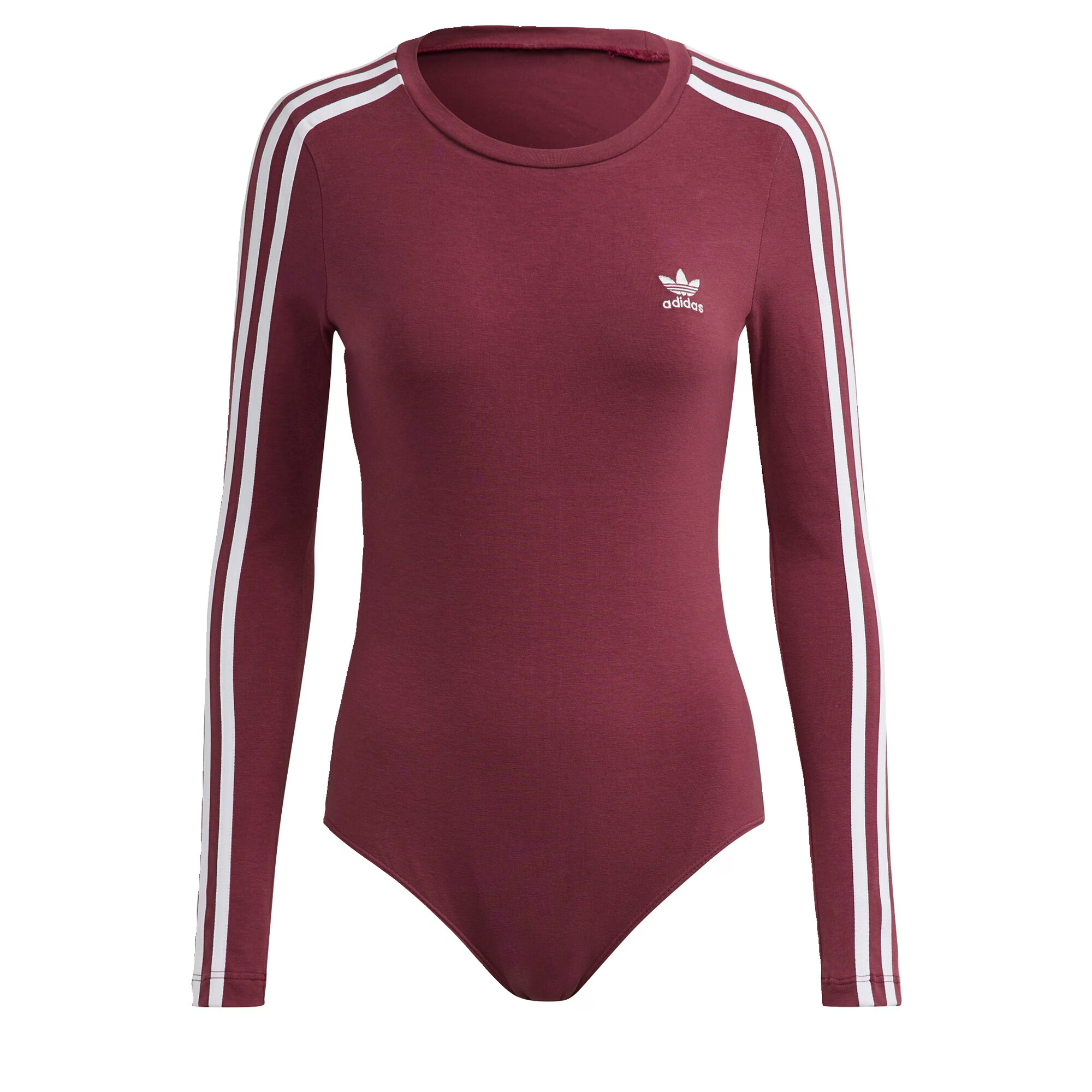 ADIDAS ORIGINALS Tricou body roșu vin / alb - Pled.ro