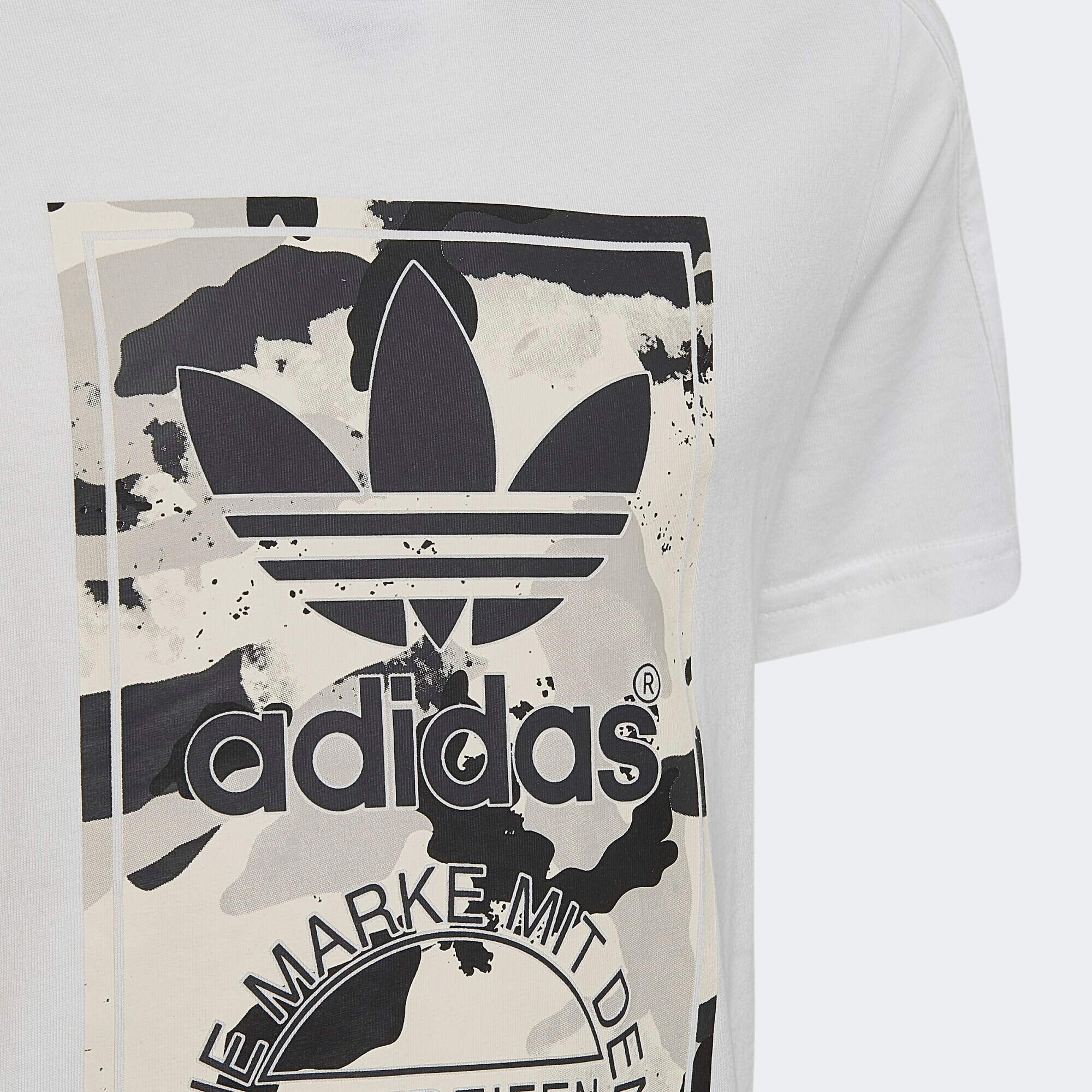 ADIDAS ORIGINALS Tricou 'Camo ' gri / negru / alb - Pled.ro