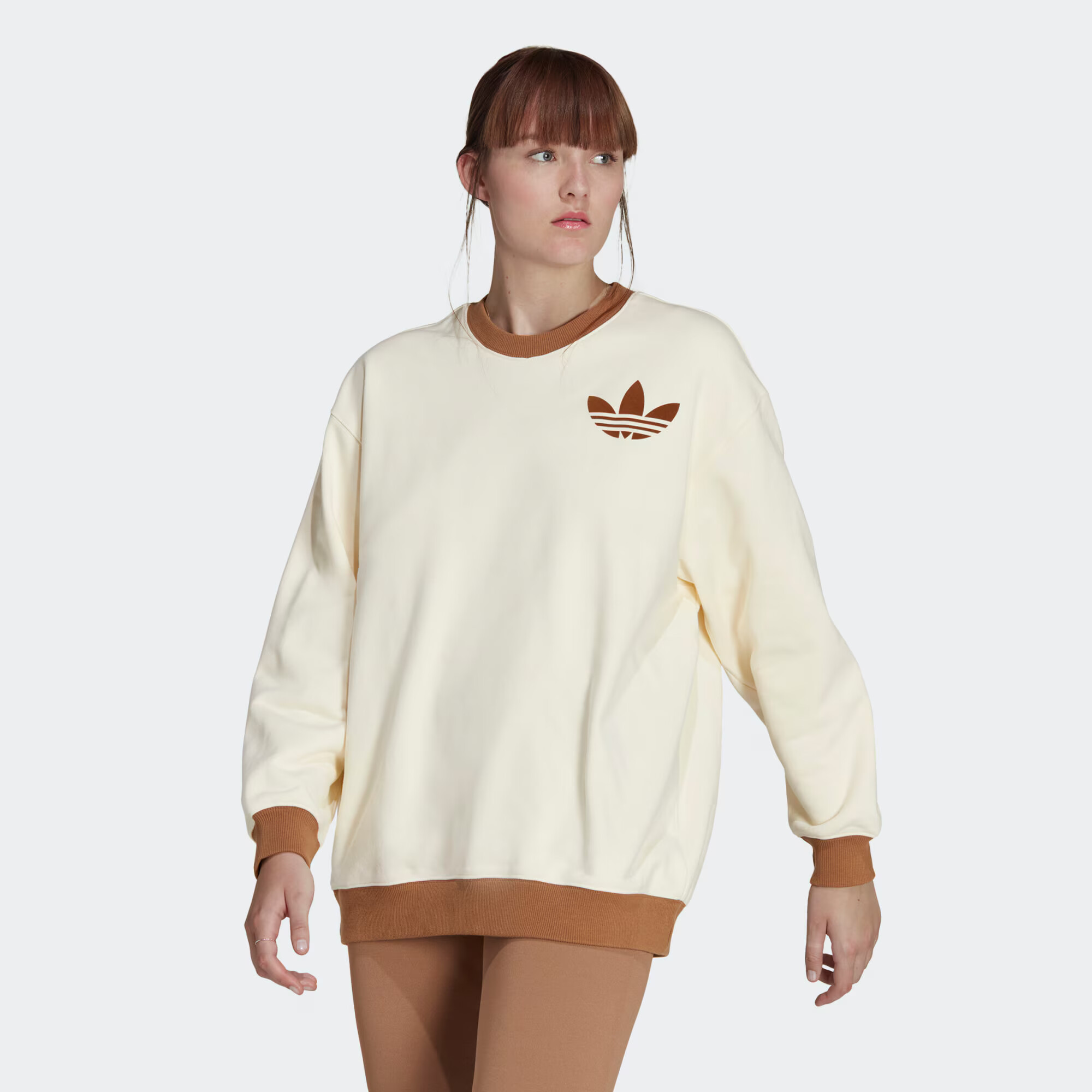 ADIDAS ORIGINALS Tricou crem / maro - Pled.ro