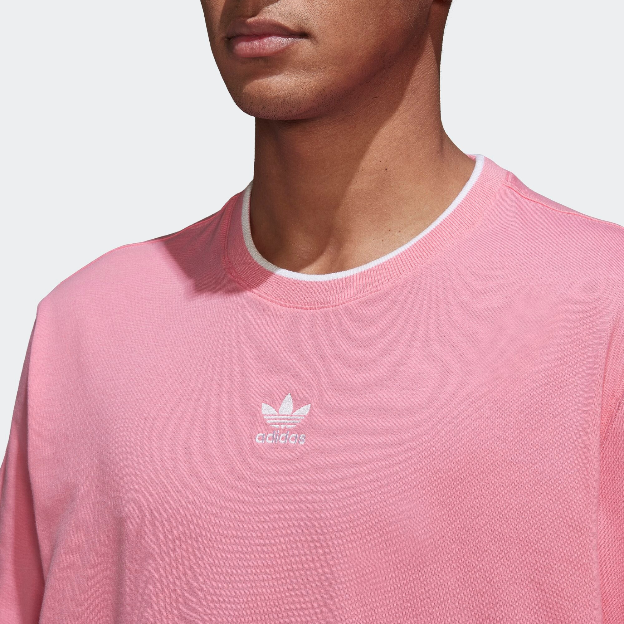 ADIDAS ORIGINALS Tricou 'Rekive' roz / alb - Pled.ro