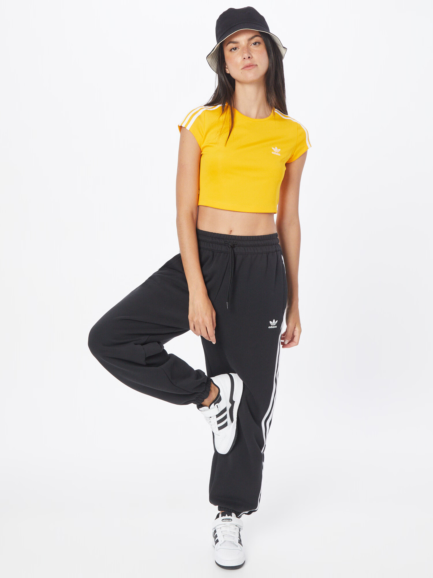 ADIDAS ORIGINALS Tricou galben / alb - Pled.ro