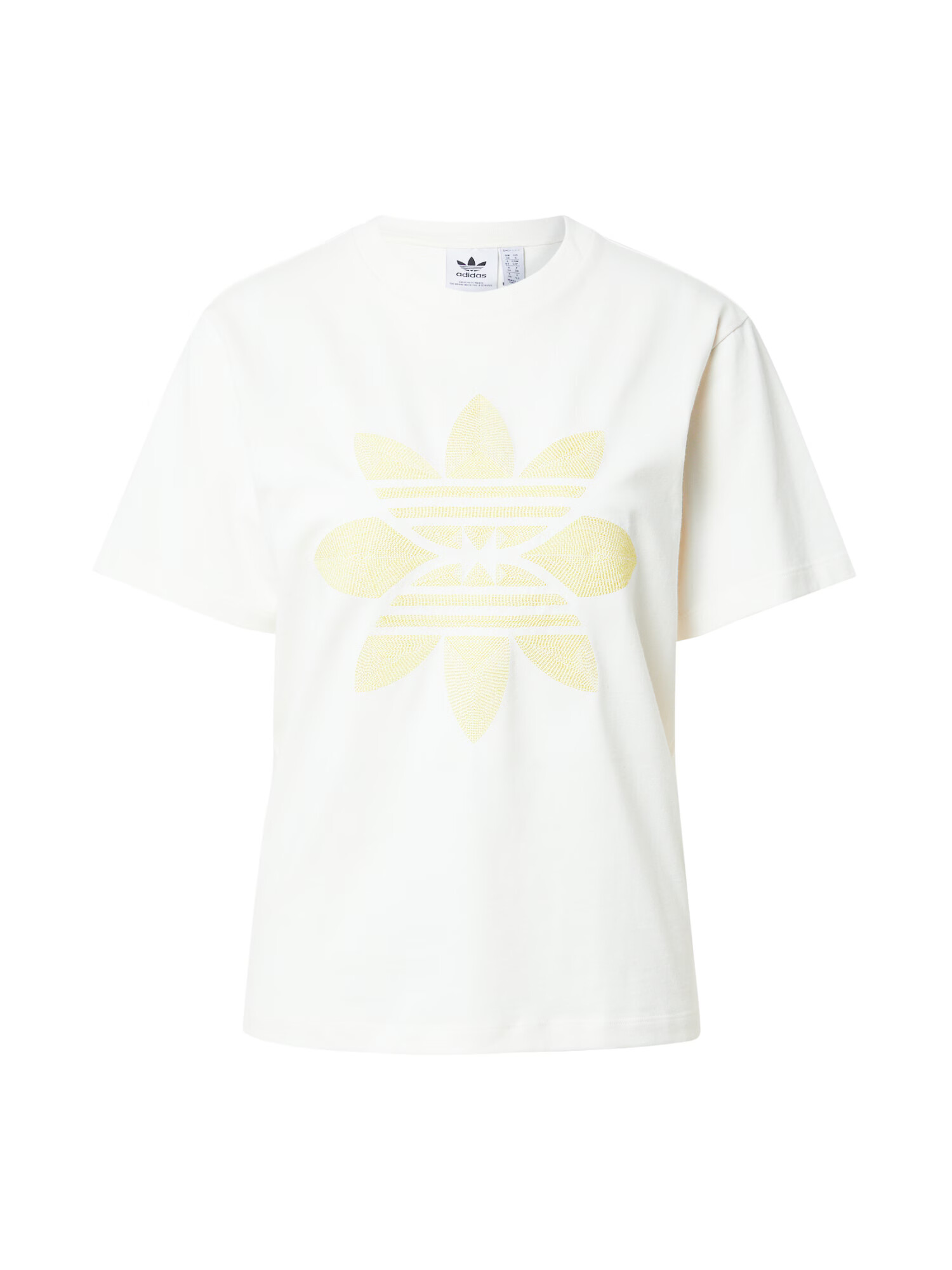 ADIDAS ORIGINALS Tricou galben deschis / alb - Pled.ro