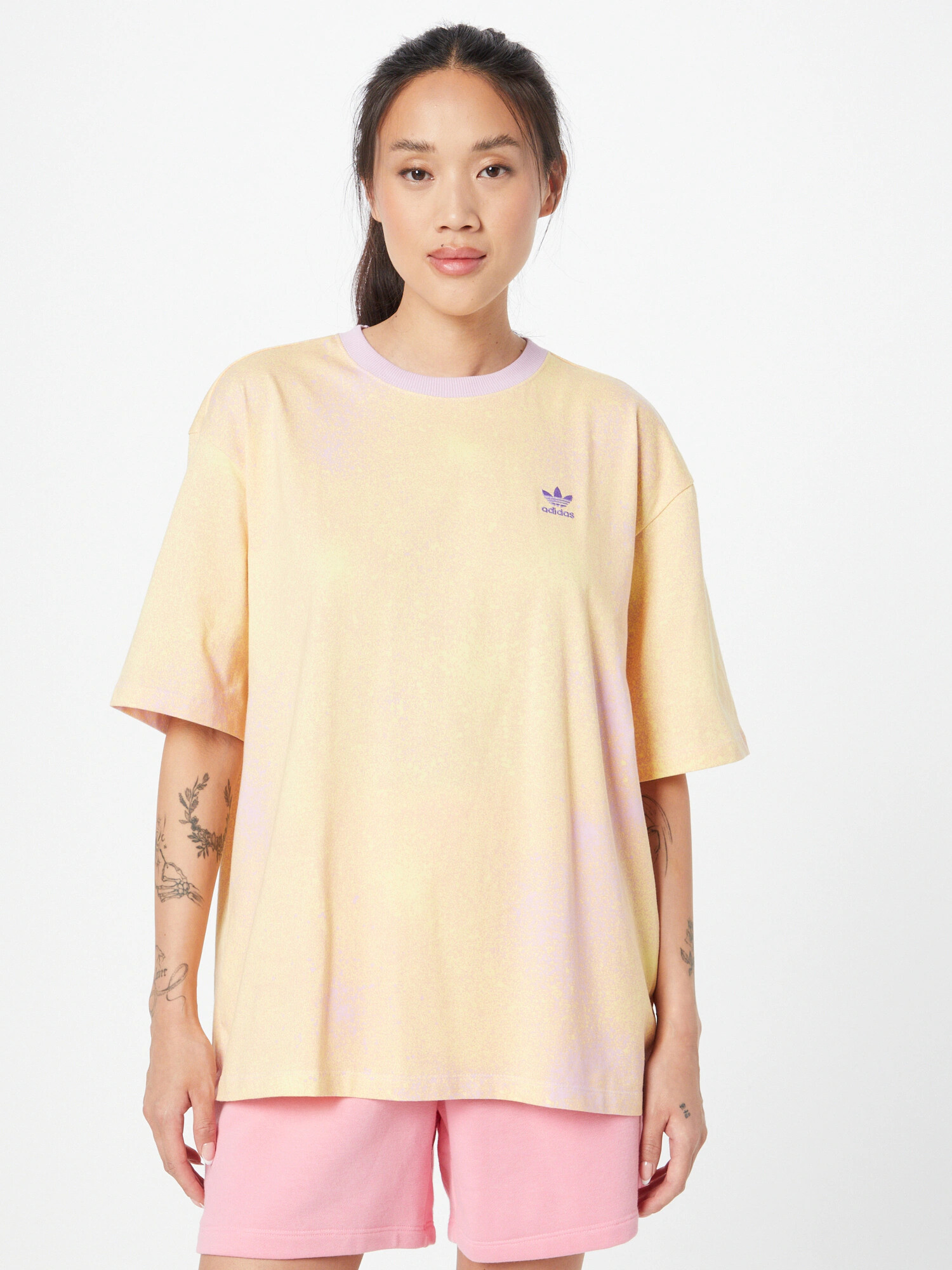 ADIDAS ORIGINALS Tricou galben deschis / lila - Pled.ro