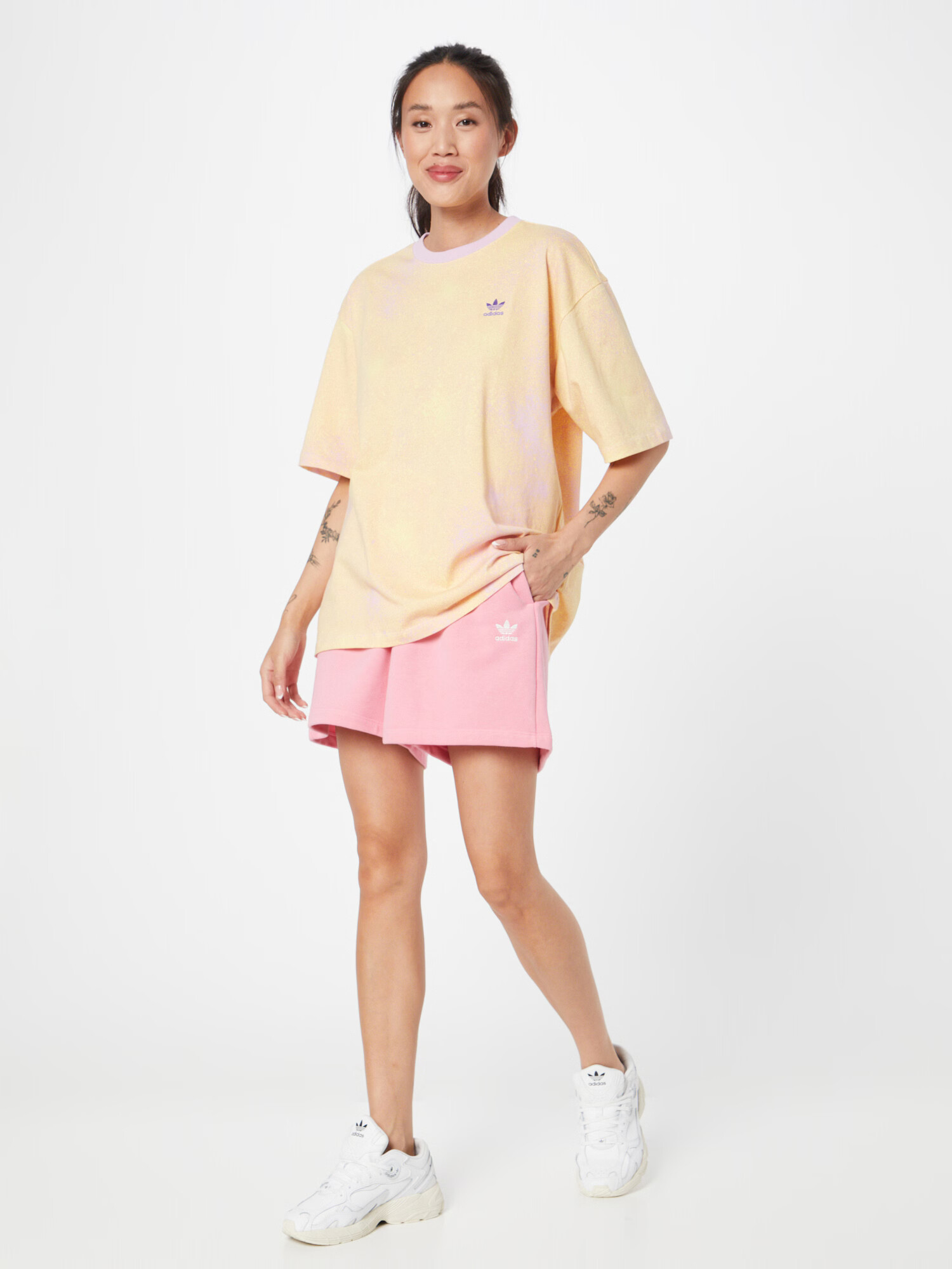 ADIDAS ORIGINALS Tricou galben deschis / lila - Pled.ro