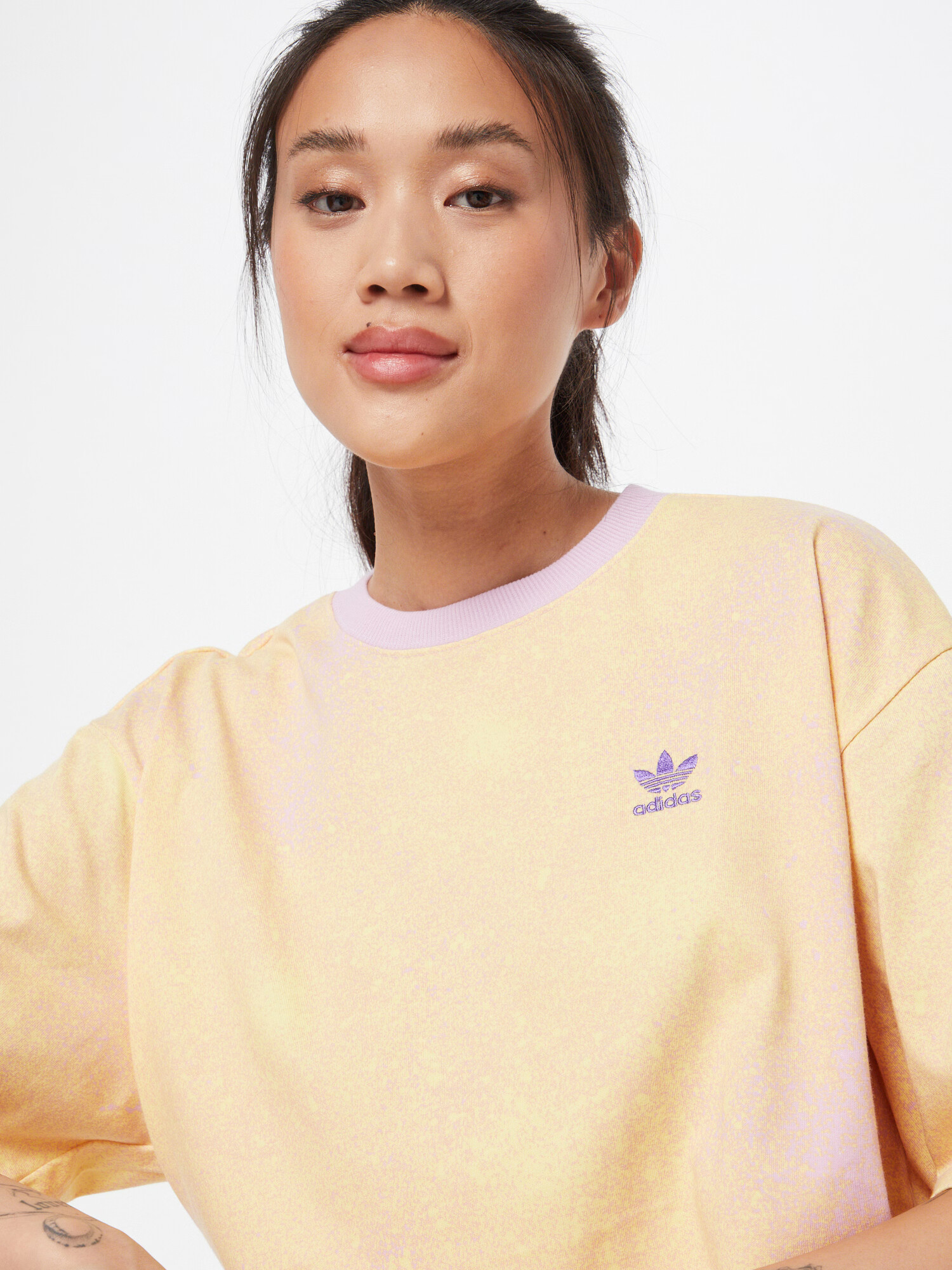 ADIDAS ORIGINALS Tricou galben deschis / lila - Pled.ro