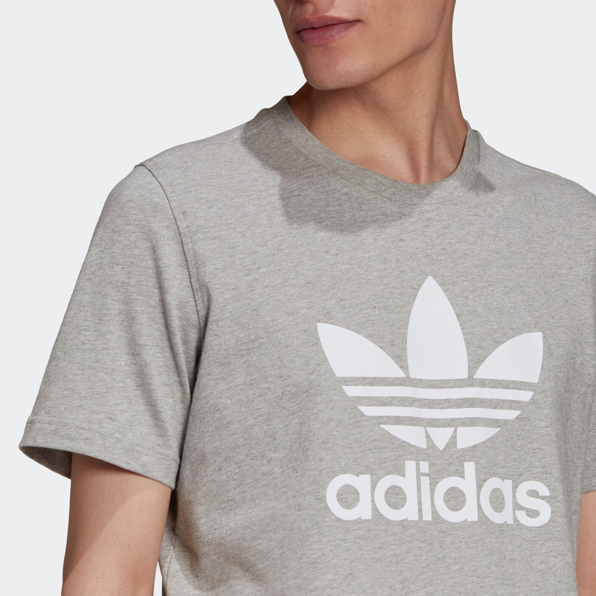 ADIDAS ORIGINALS Tricou gri amestecat / alb - Pled.ro