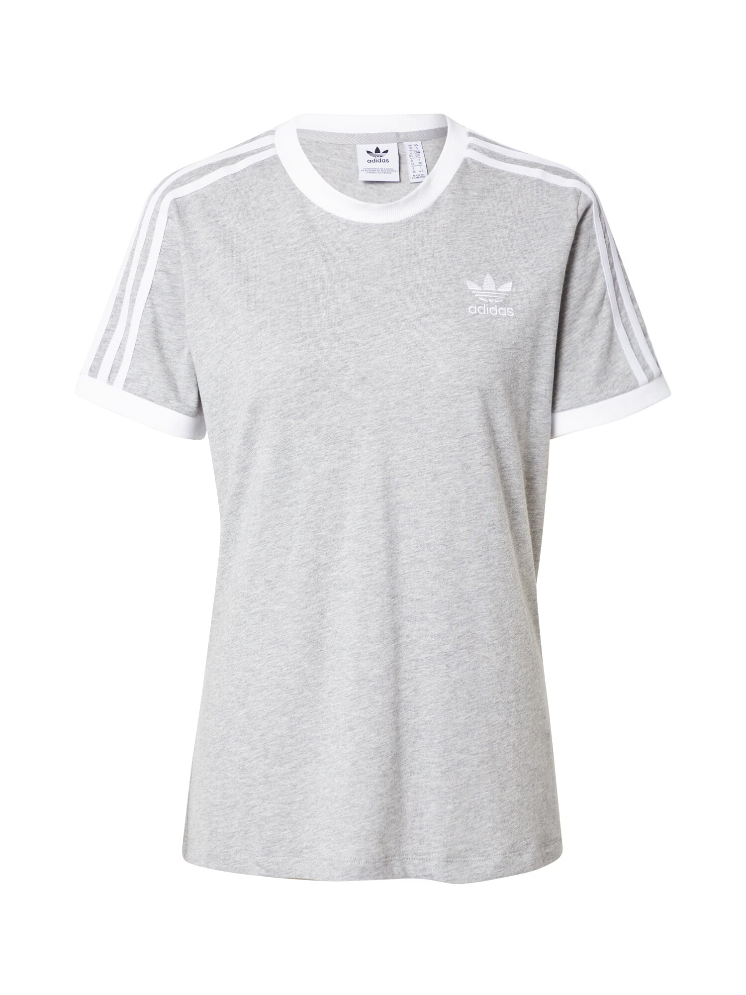 ADIDAS ORIGINALS Tricou 'Adicolor Classics 3-Stripes' gri amestecat / alb - Pled.ro