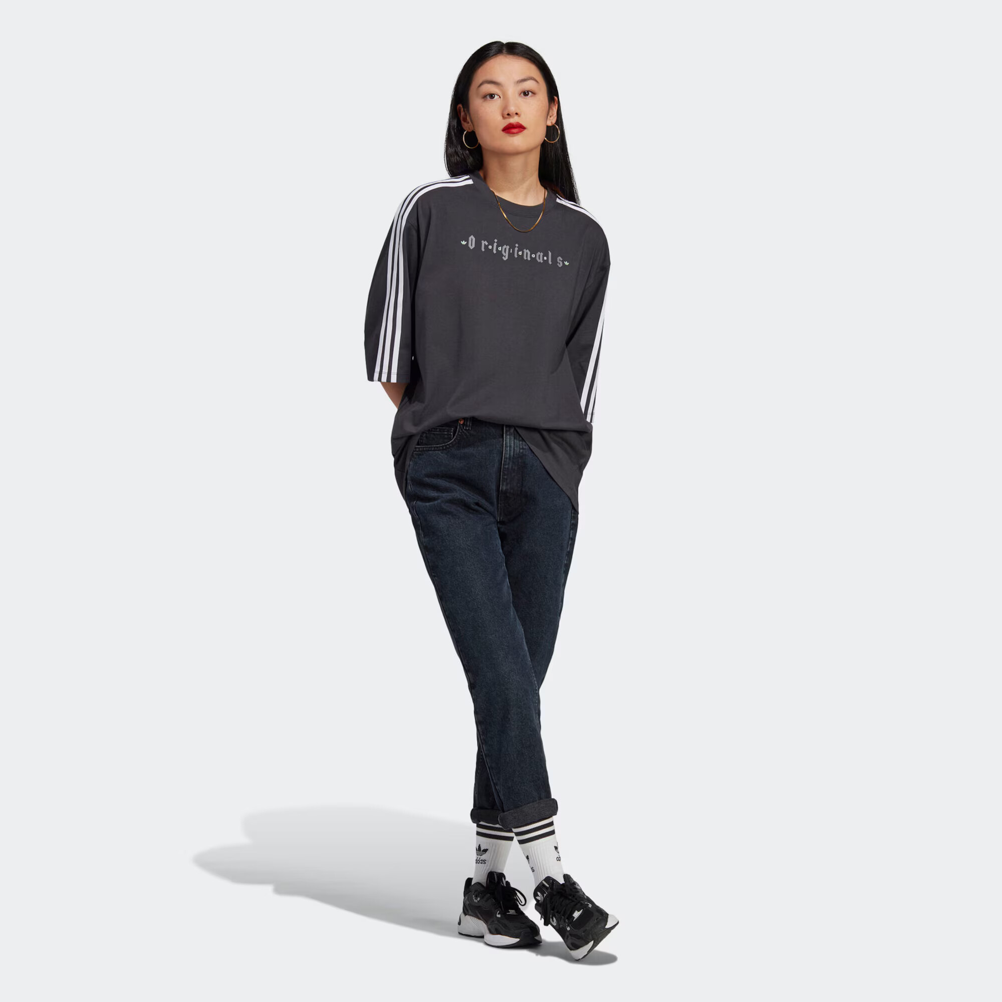 ADIDAS ORIGINALS Tricou gri / gri închis / alb - Pled.ro