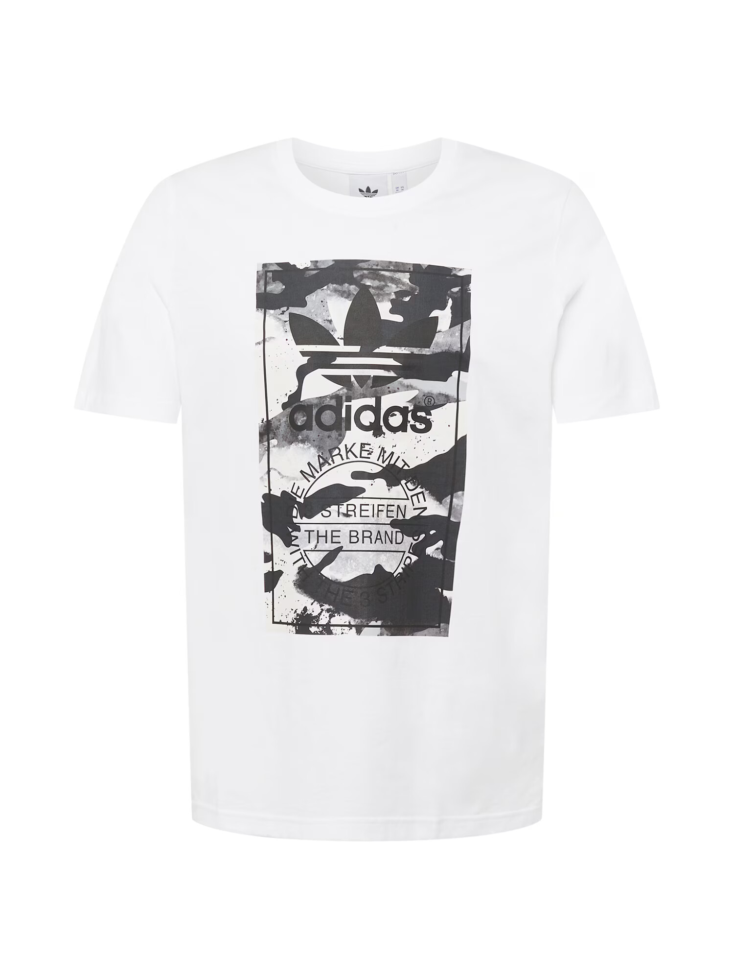 ADIDAS ORIGINALS Tricou 'Graphic Camo' gri închis / alb - Pled.ro