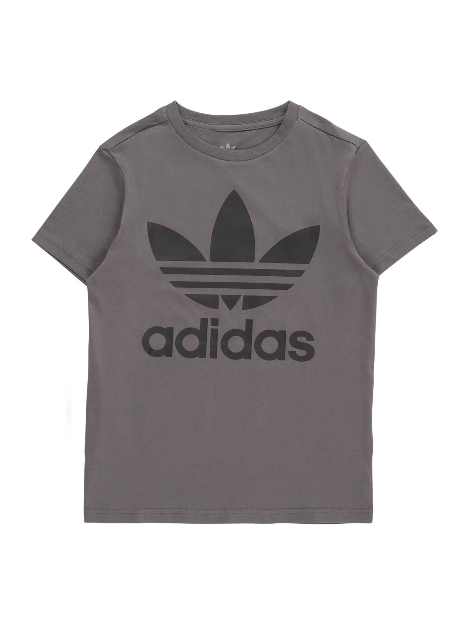 ADIDAS ORIGINALS Tricou 'Trefoil' gri închis / negru - Pled.ro