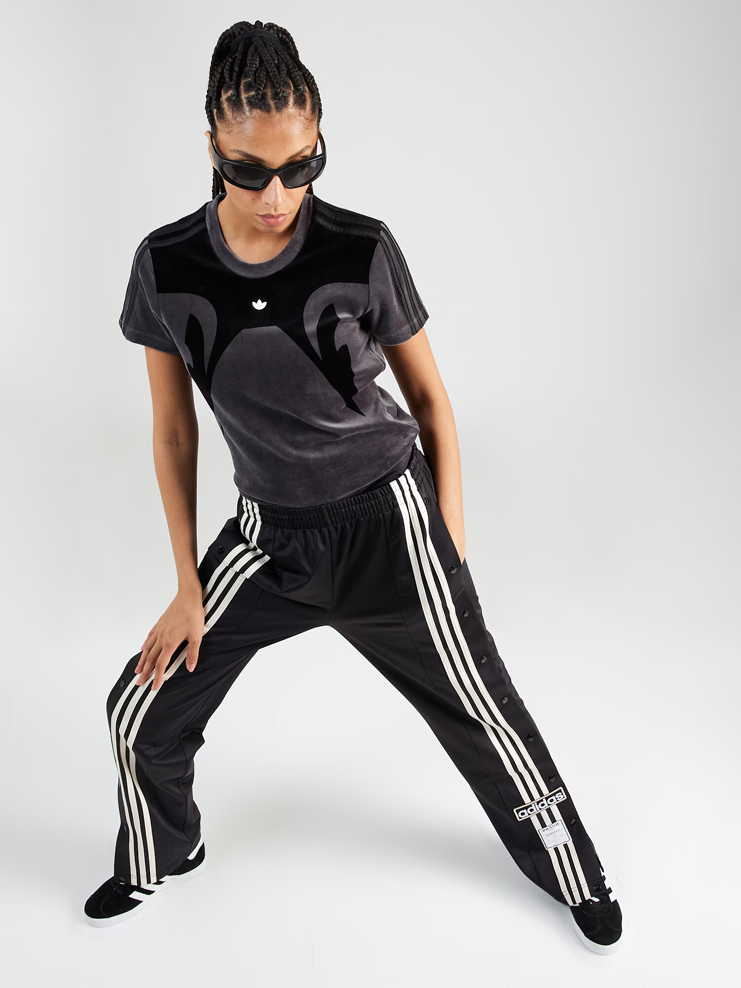 ADIDAS ORIGINALS Tricou gri / negru / alb - Pled.ro