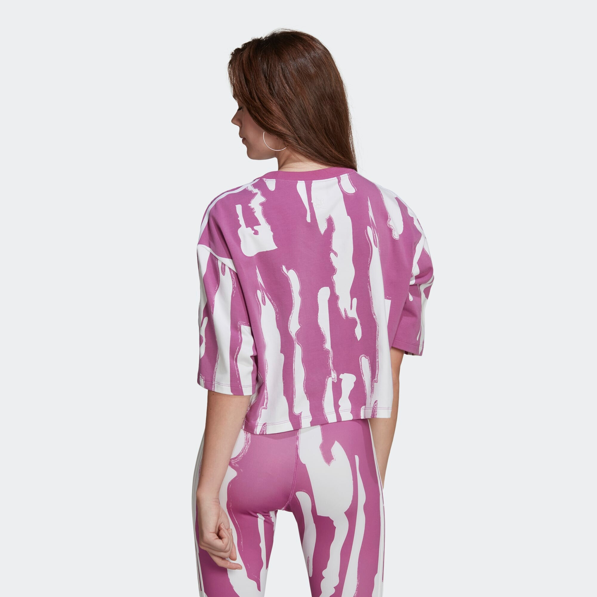 ADIDAS ORIGINALS Tricou 'Thebe Magugu Allover Print ' lila / alb - Pled.ro