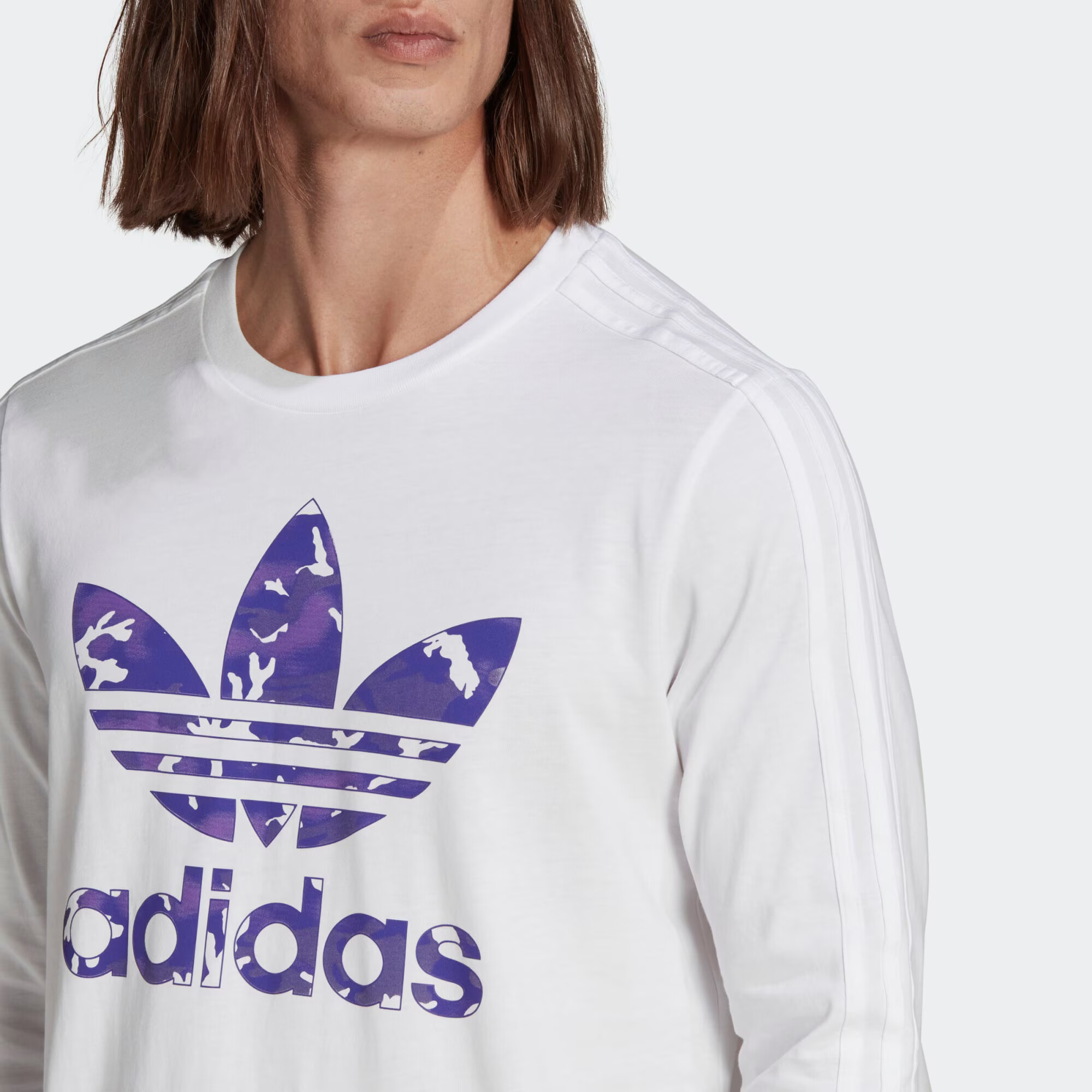 ADIDAS ORIGINALS Tricou 'Graphics Camo Stripe' lila / alb - Pled.ro