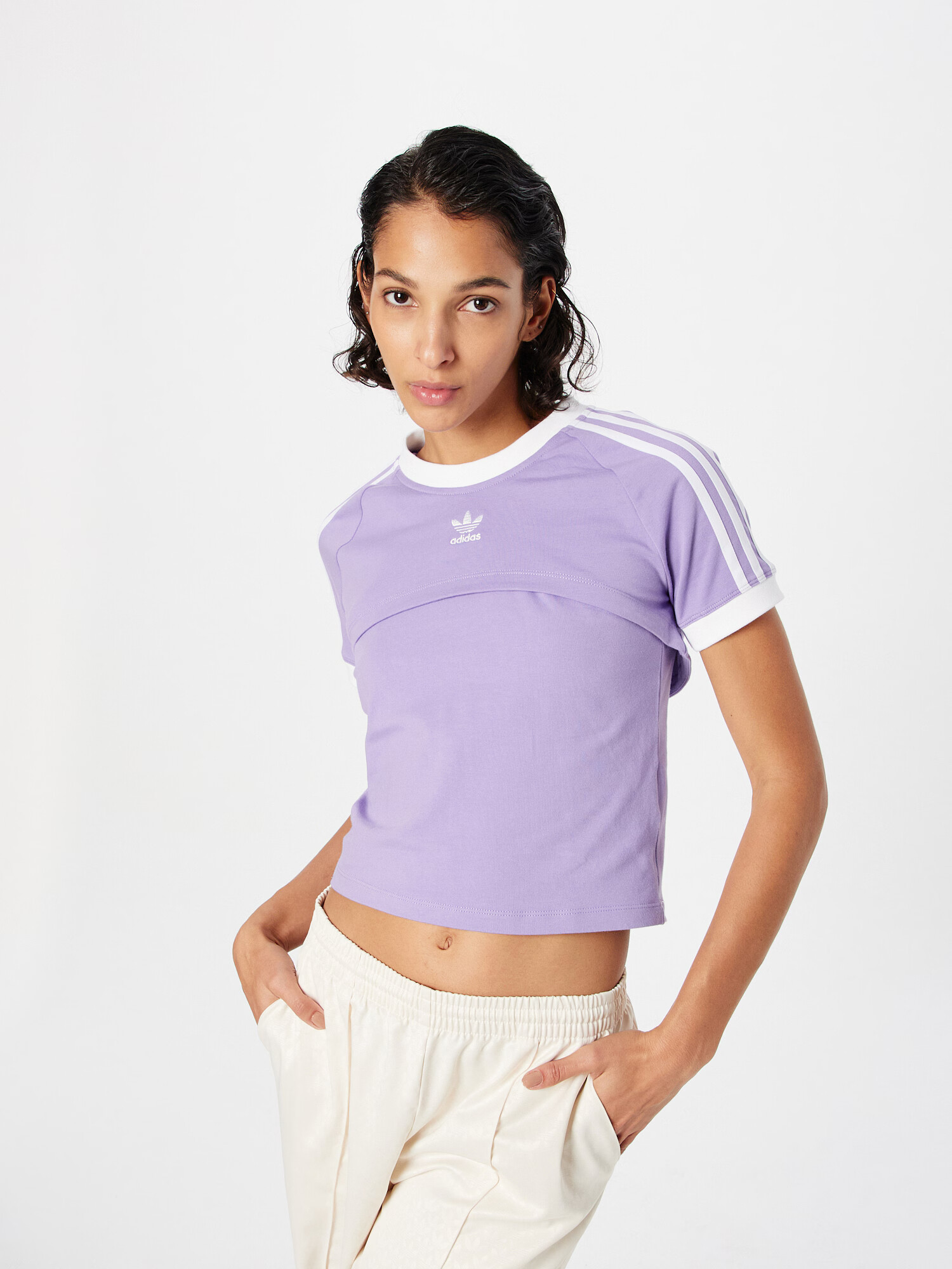 ADIDAS ORIGINALS Tricou 'Always Original' lila / alb - Pled.ro