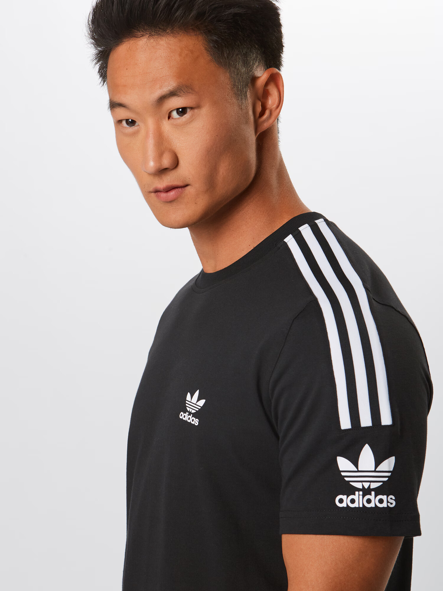 ADIDAS ORIGINALS Tricou 'Lock Up' negru / alb - Pled.ro