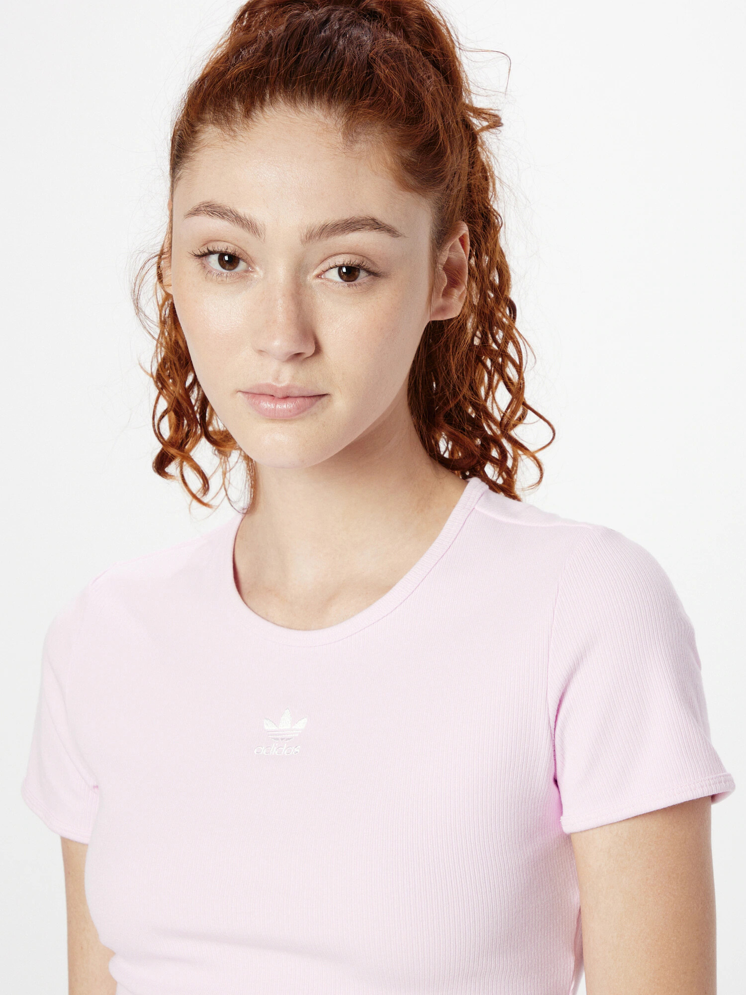 ADIDAS ORIGINALS Tricou 'Essentials Rib' mov liliachiu / alb - Pled.ro