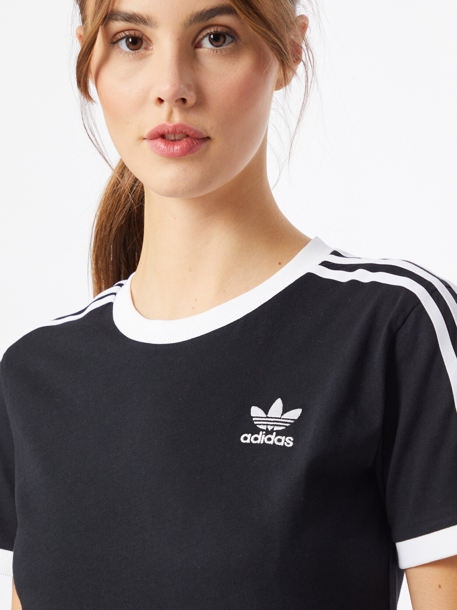 ADIDAS ORIGINALS Tricou 'Adicolor Classics 3-Stripes' negru / alb - Pled.ro