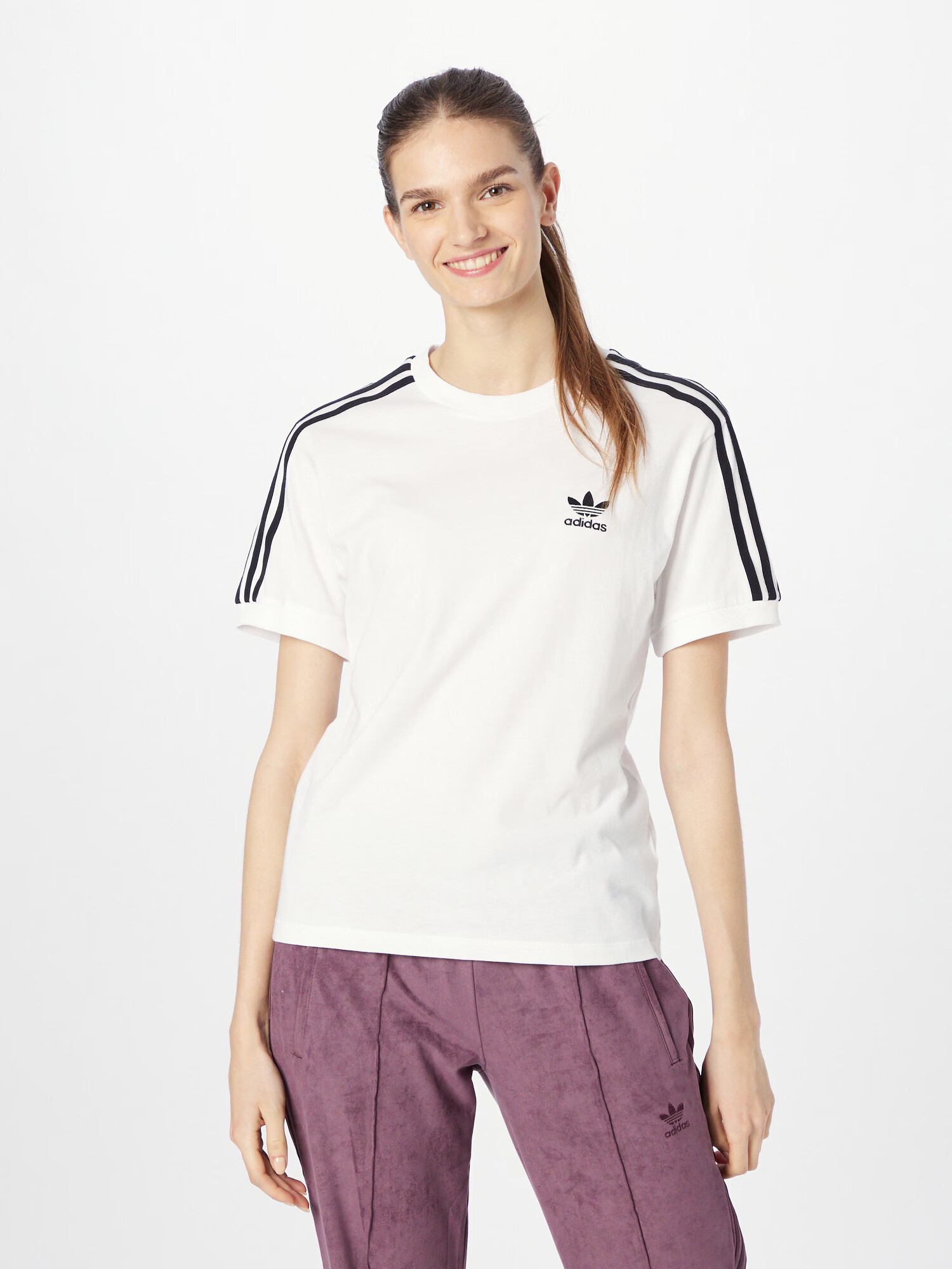 ADIDAS ORIGINALS Tricou 'Adicolor Classics 3-Stripes' negru / alb - Pled.ro