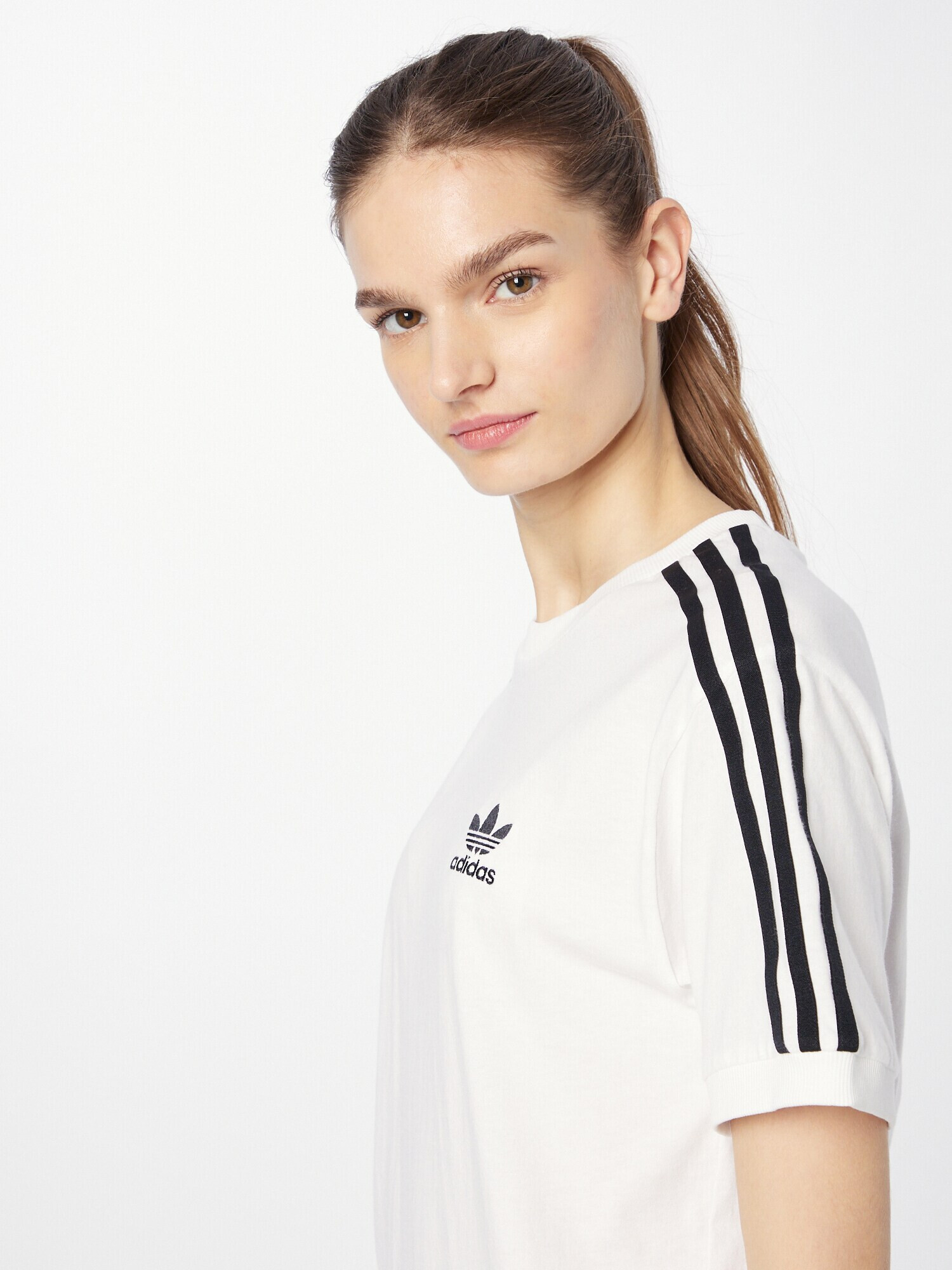 ADIDAS ORIGINALS Tricou 'Adicolor Classics 3-Stripes' negru / alb - Pled.ro