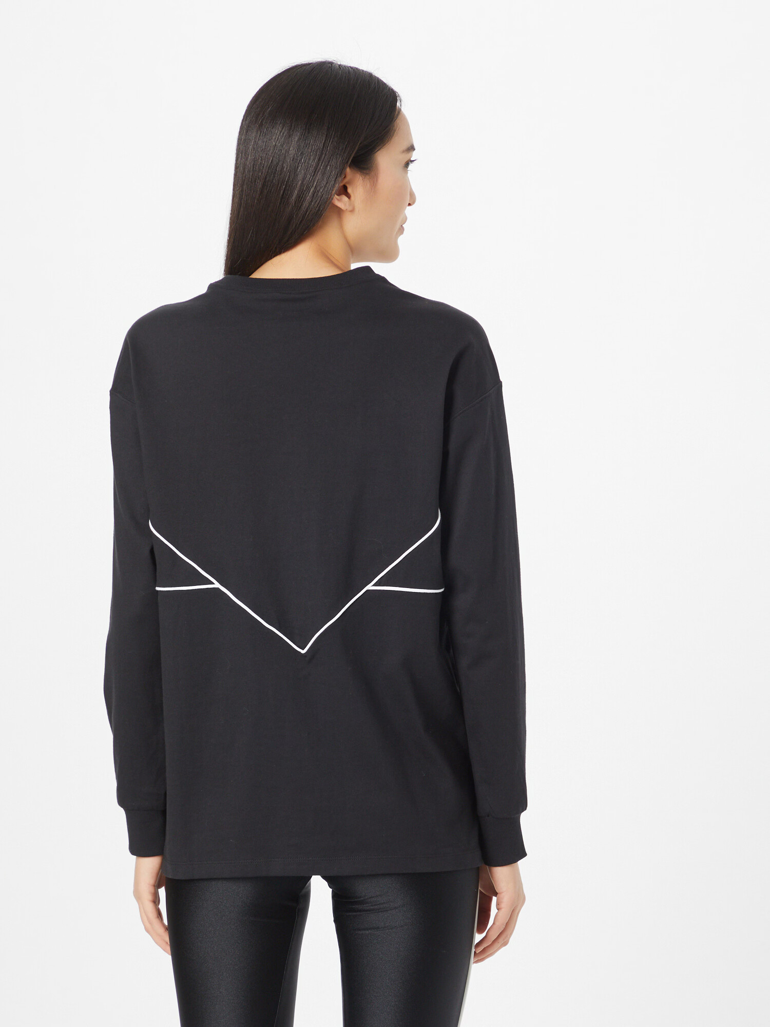 ADIDAS ORIGINALS Tricou 'Long-Sleeve Top' negru / alb - Pled.ro