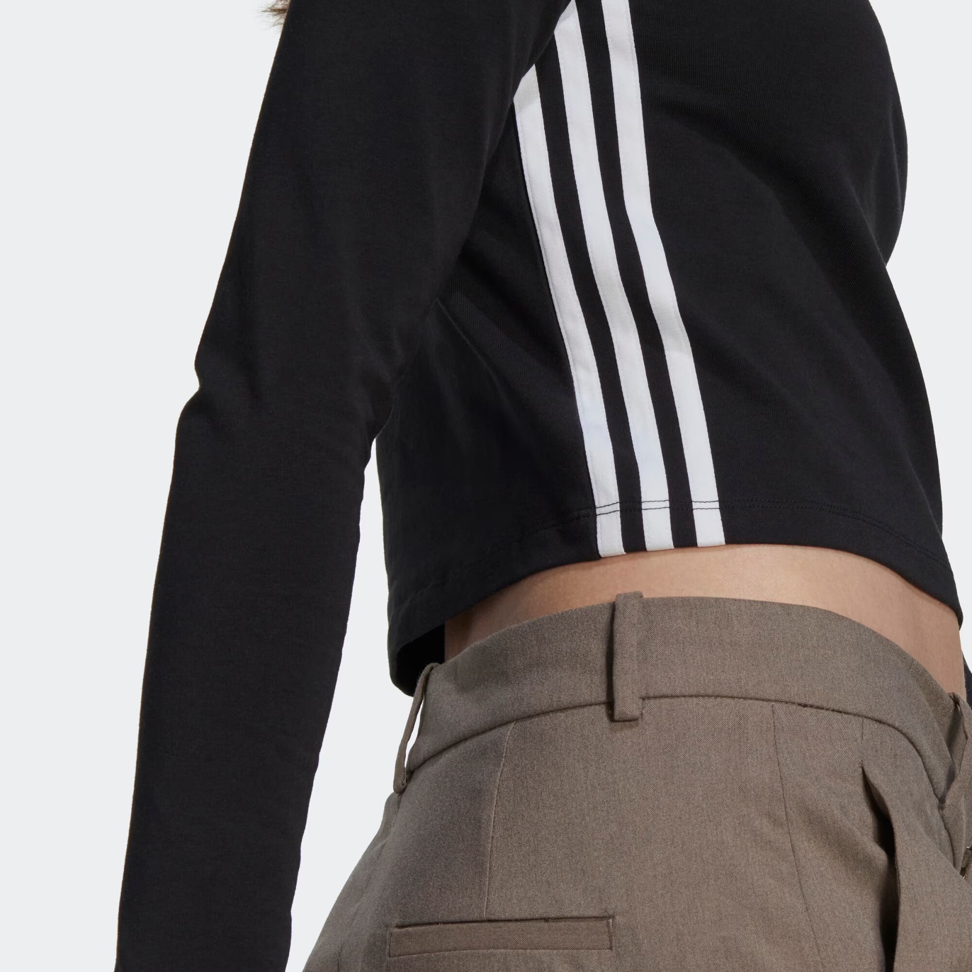 ADIDAS ORIGINALS Tricou 'Centre Stage Cutout' negru / alb - Pled.ro