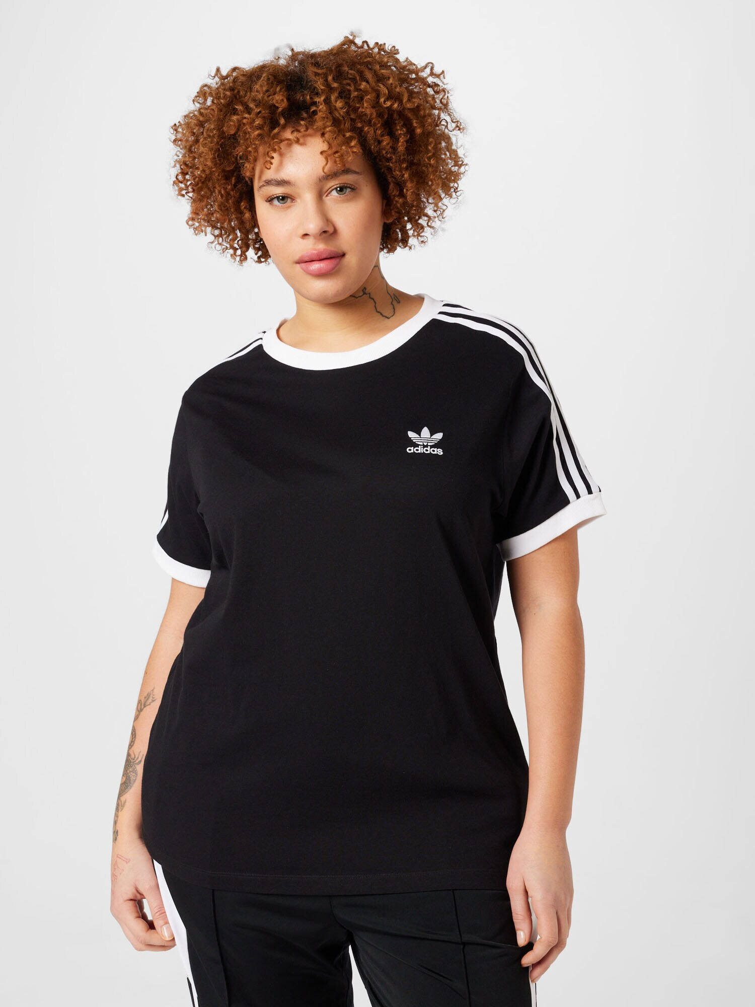 ADIDAS ORIGINALS Tricou 'Adicolor Classics 3-Stripes ' negru / alb - Pled.ro