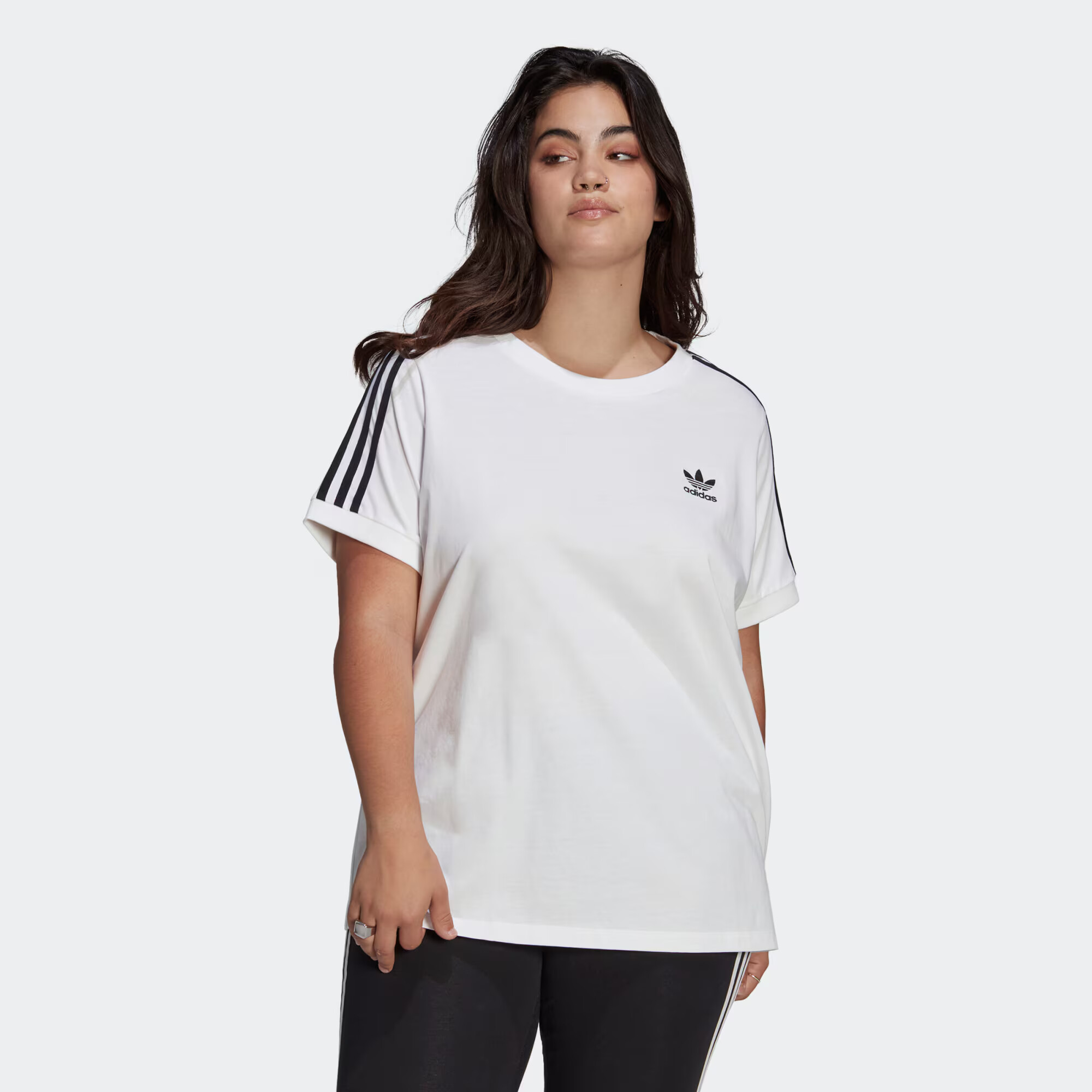 ADIDAS ORIGINALS Tricou 'Adicolor Classics 3-Stripes ' negru / alb - Pled.ro