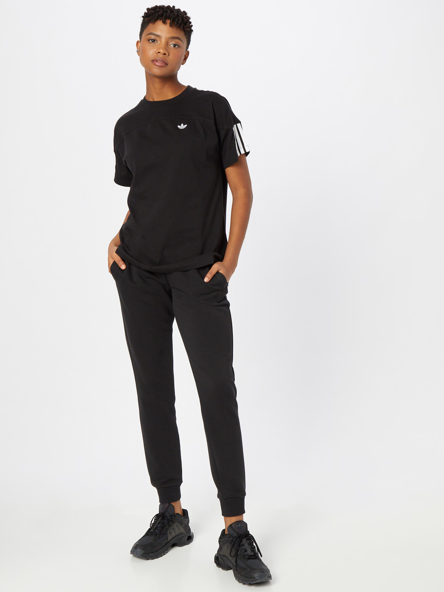 ADIDAS ORIGINALS Tricou negru / alb - Pled.ro