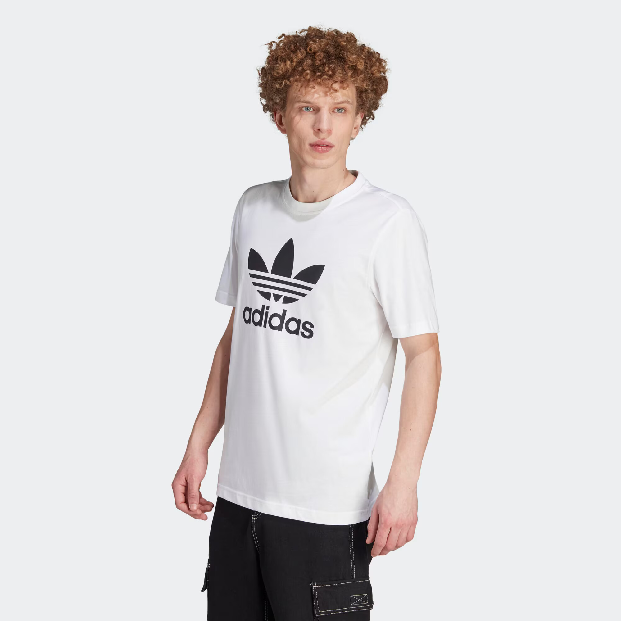 ADIDAS ORIGINALS Tricou 'Adicolor Classics Trefoil' negru / alb - Pled.ro