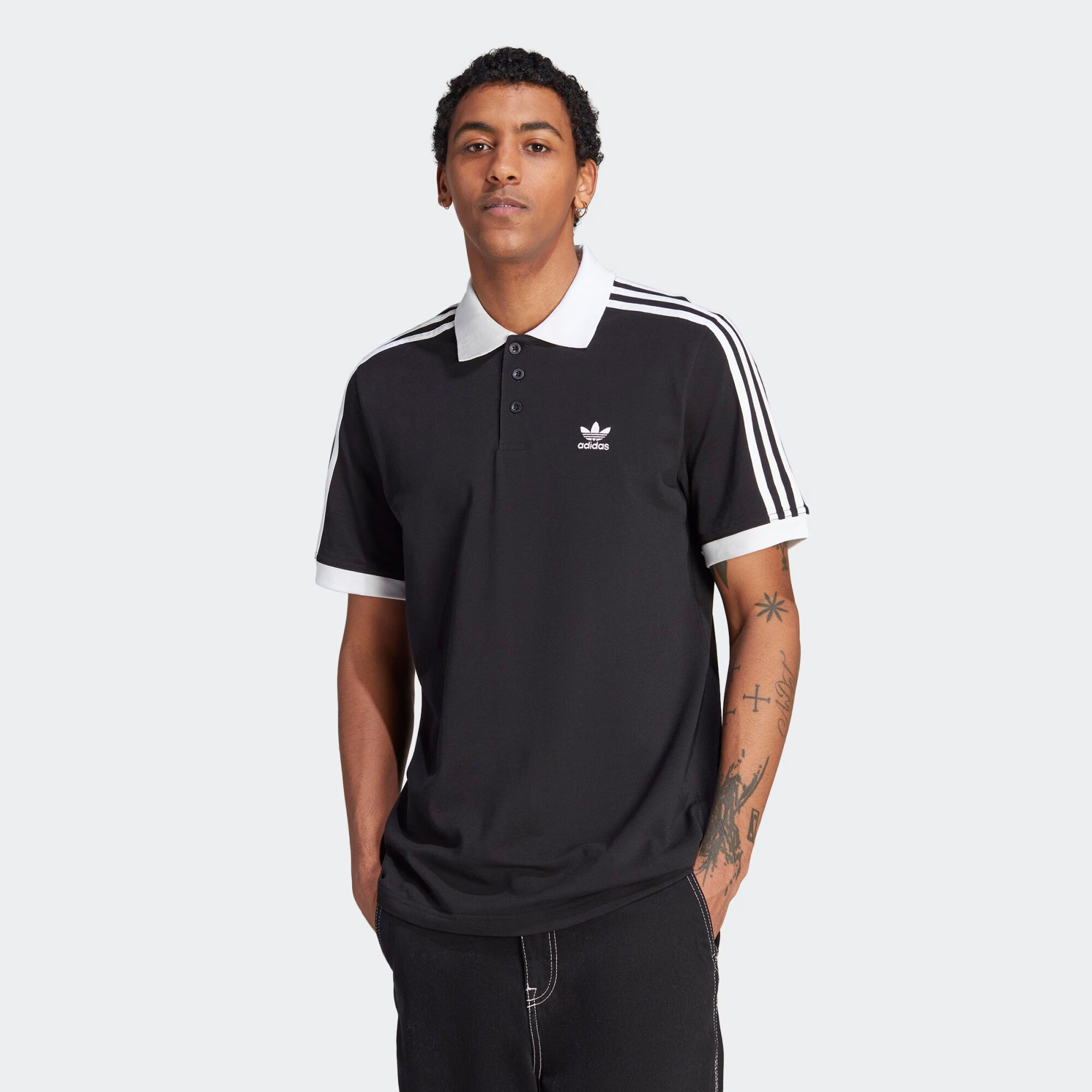 ADIDAS ORIGINALS Tricou 'Adicolor Classics 3-Stripes' negru / alb - Pled.ro