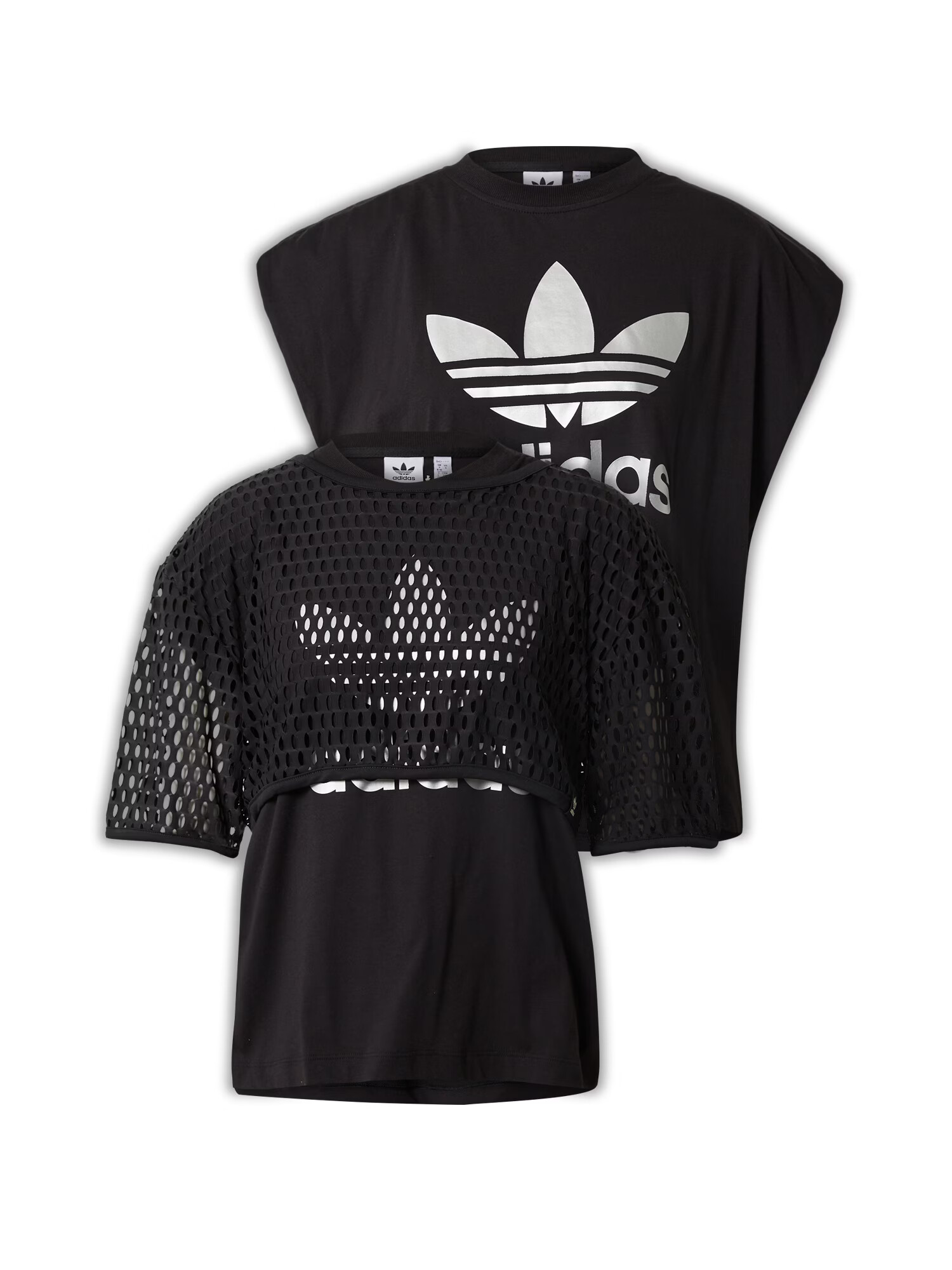 ADIDAS ORIGINALS Tricou 'Big Logo' negru / alb - Pled.ro