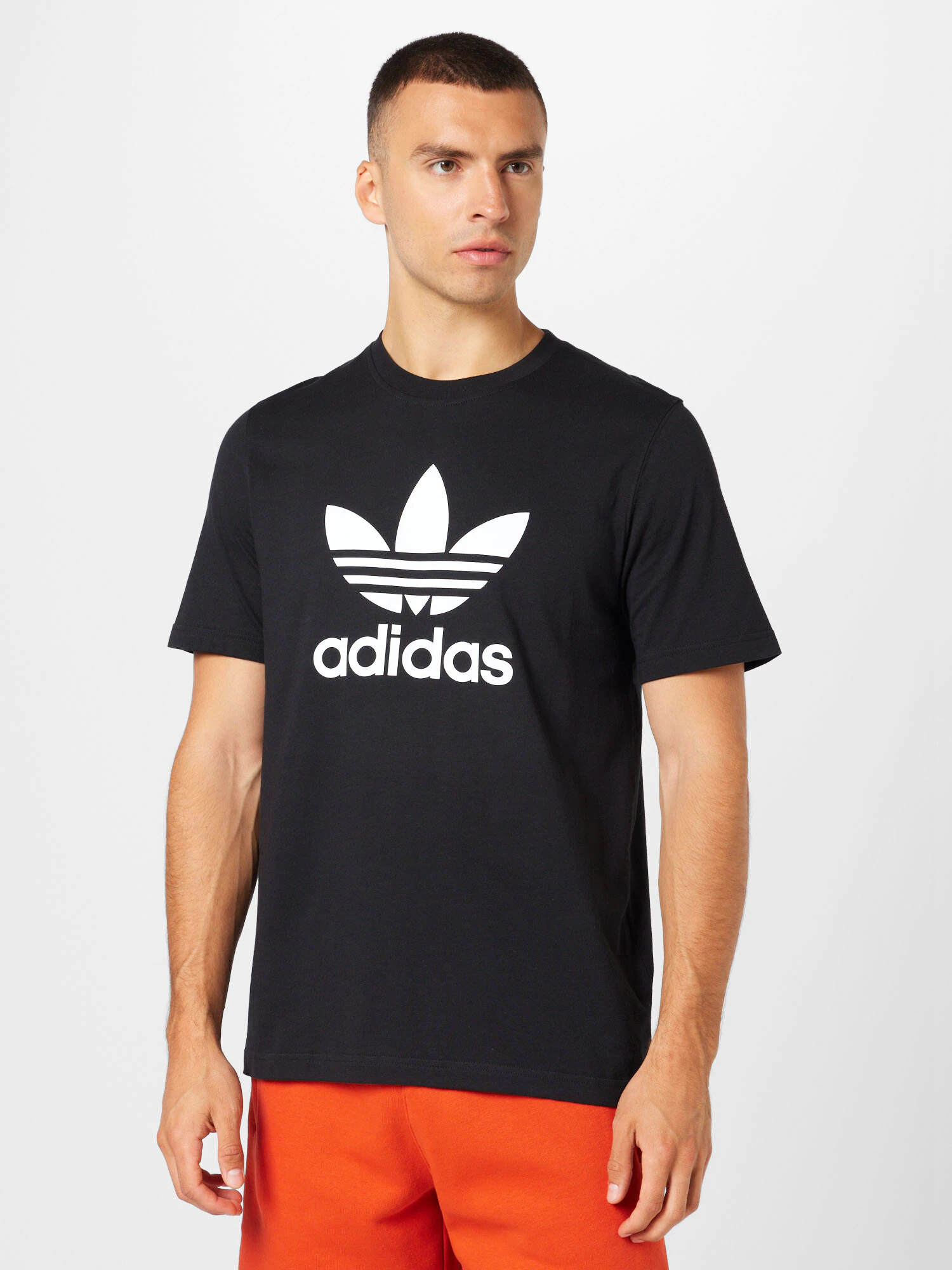 ADIDAS ORIGINALS Tricou 'Adicolor Classics Trefoil' negru / alb - Pled.ro