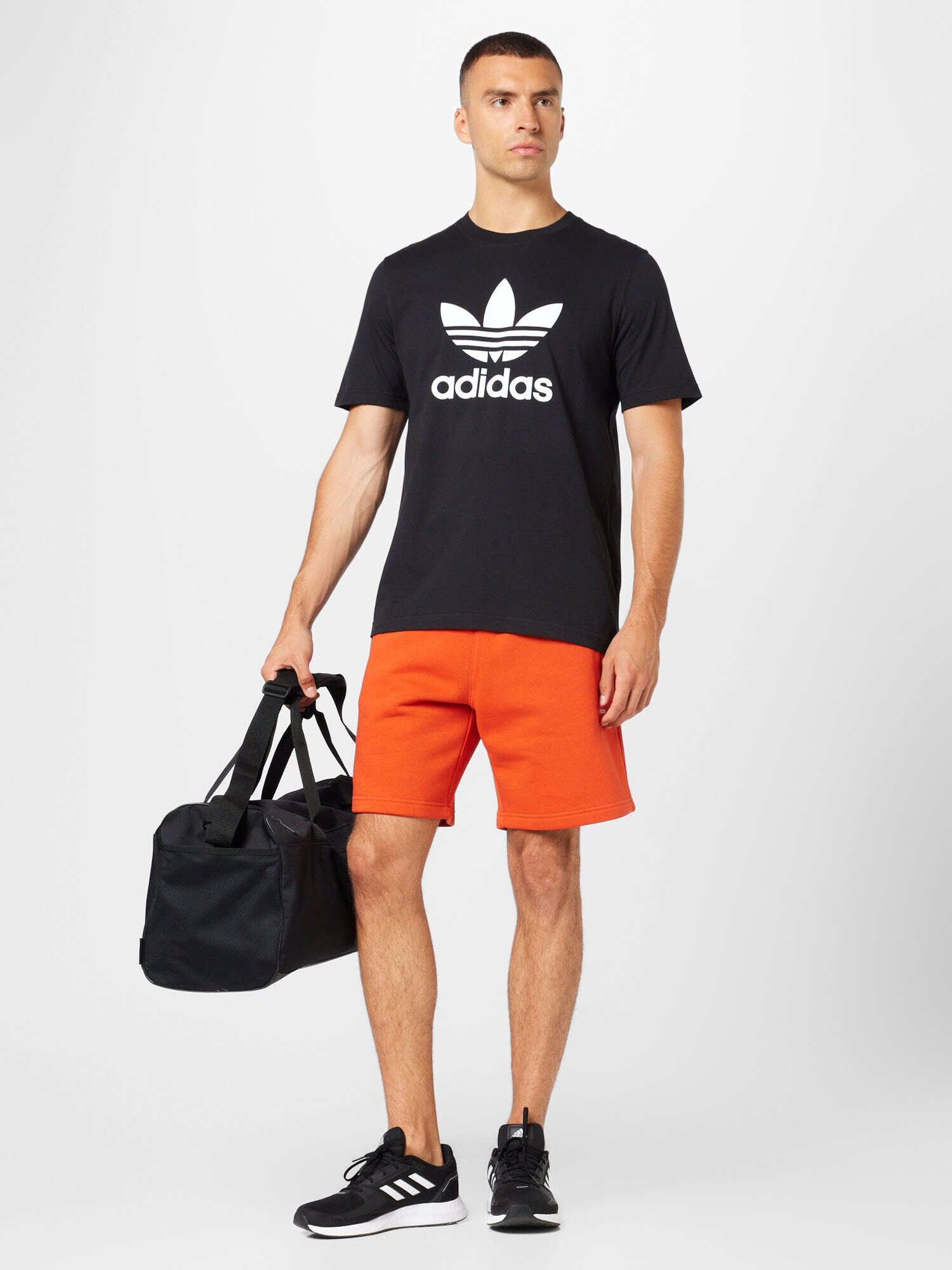 ADIDAS ORIGINALS Tricou 'Adicolor Classics Trefoil' negru / alb - Pled.ro