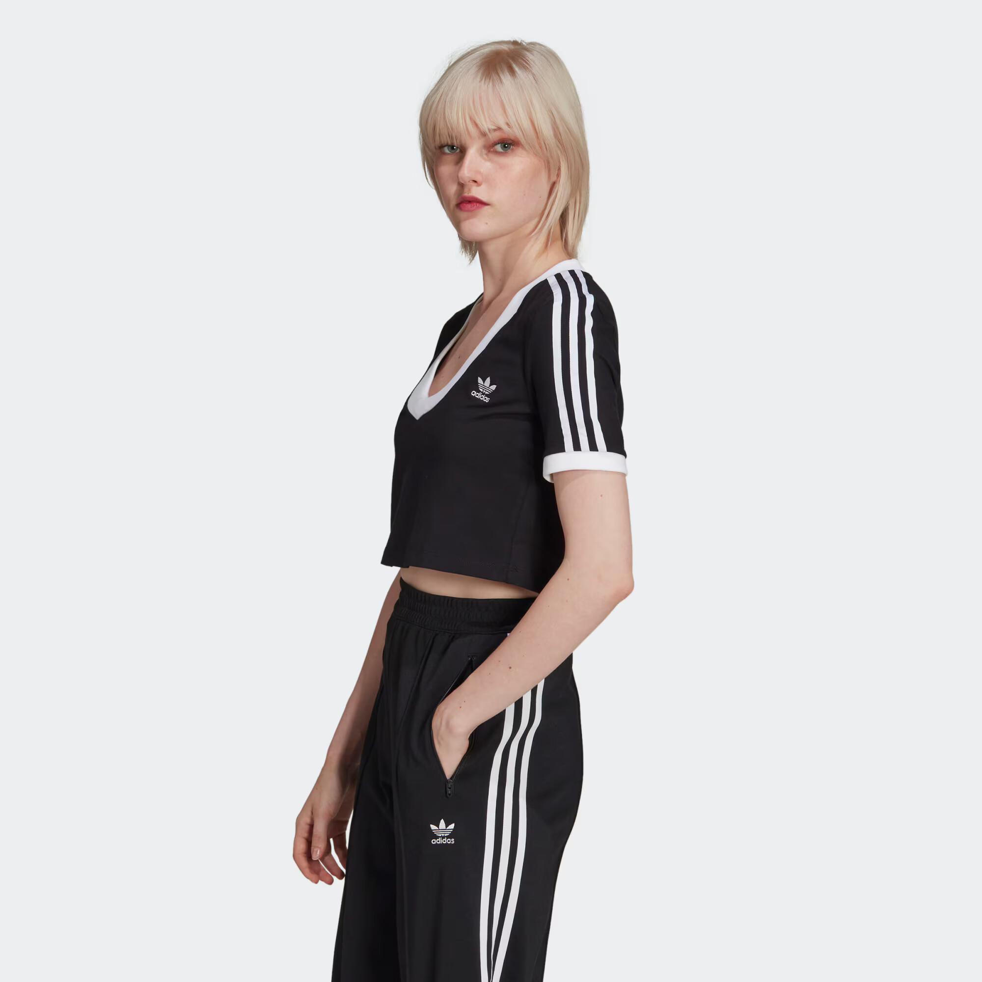 ADIDAS ORIGINALS Tricou negru / alb - Pled.ro