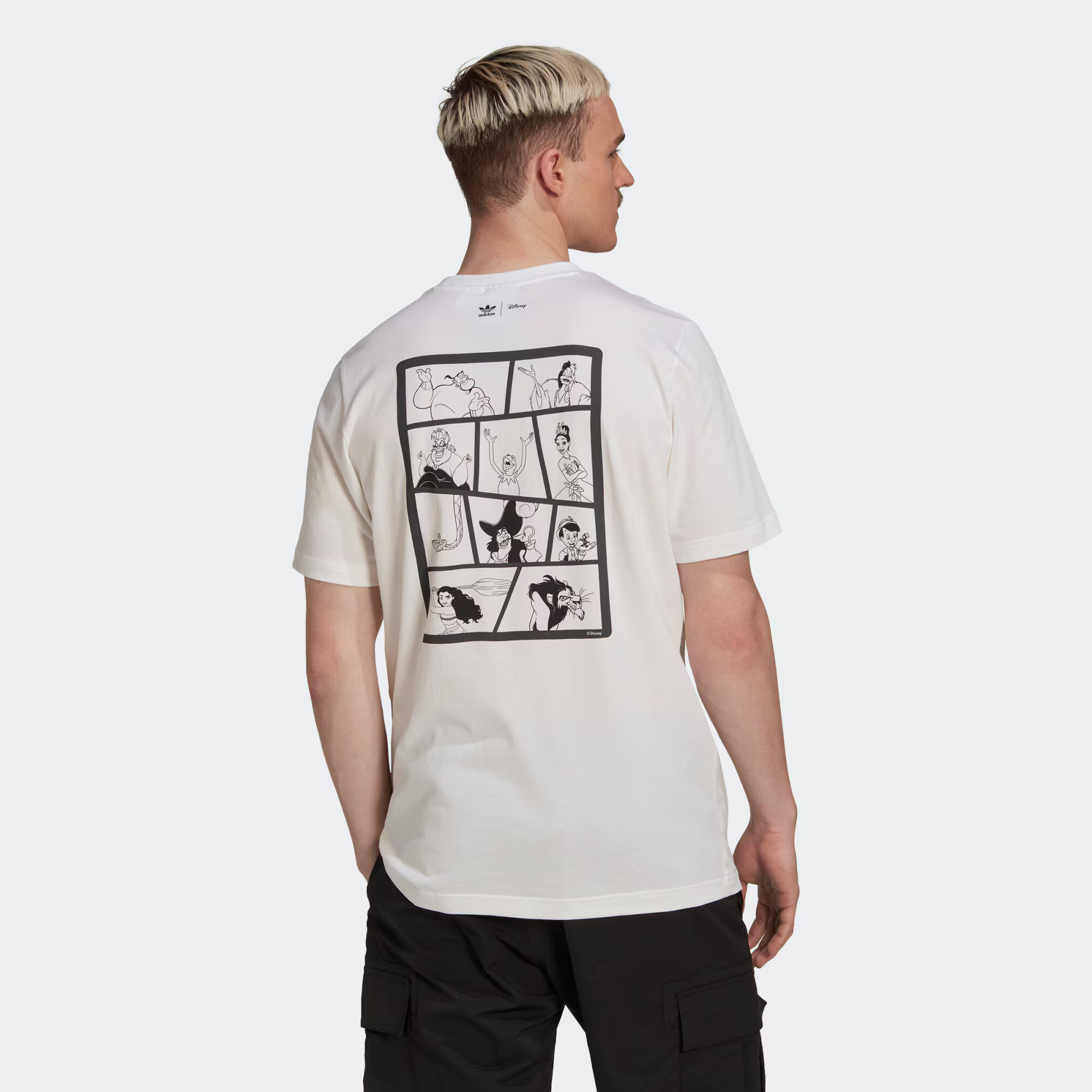 ADIDAS ORIGINALS Tricou 'Disney Graphic' negru / alb - Pled.ro