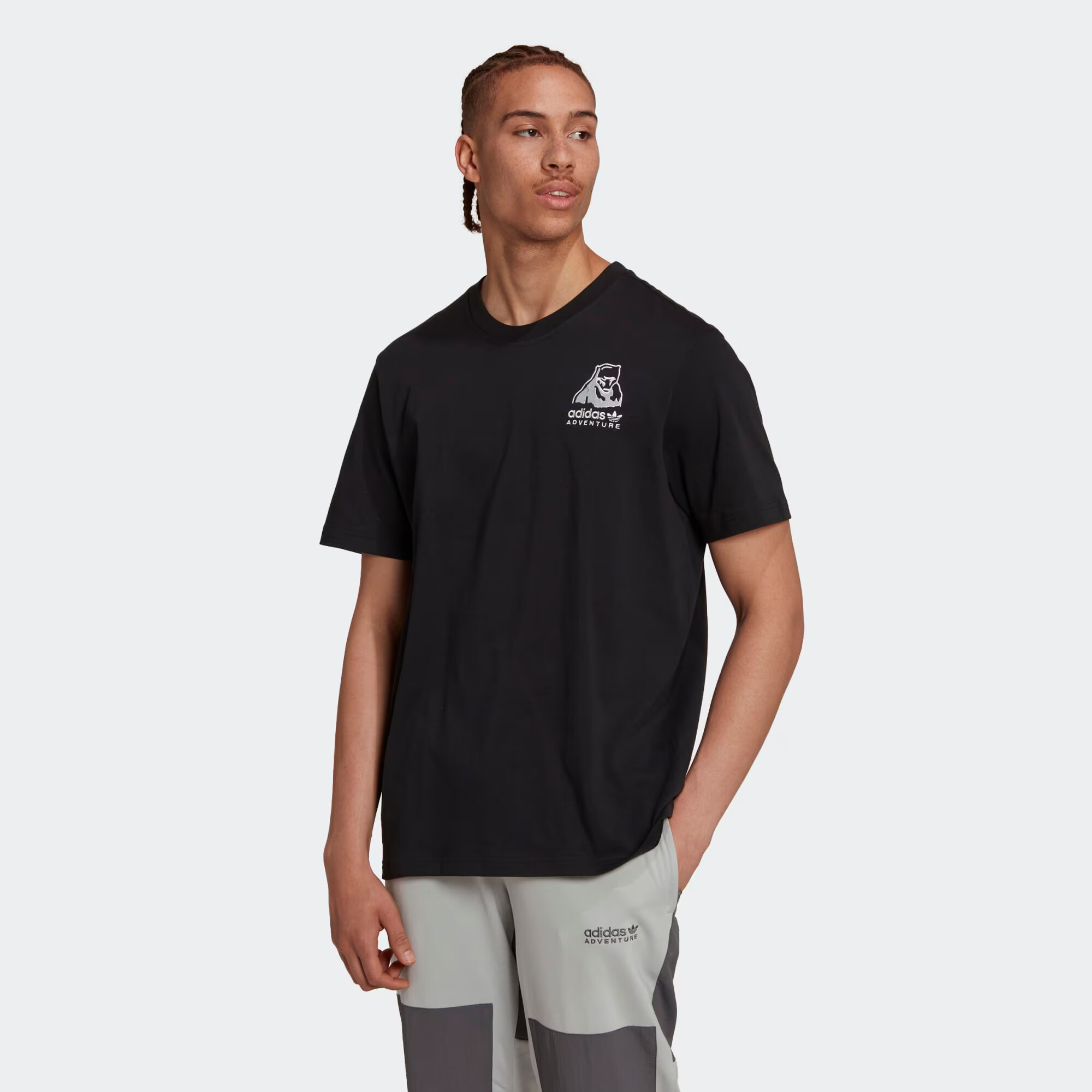 ADIDAS ORIGINALS Tricou gri / negru - Pled.ro