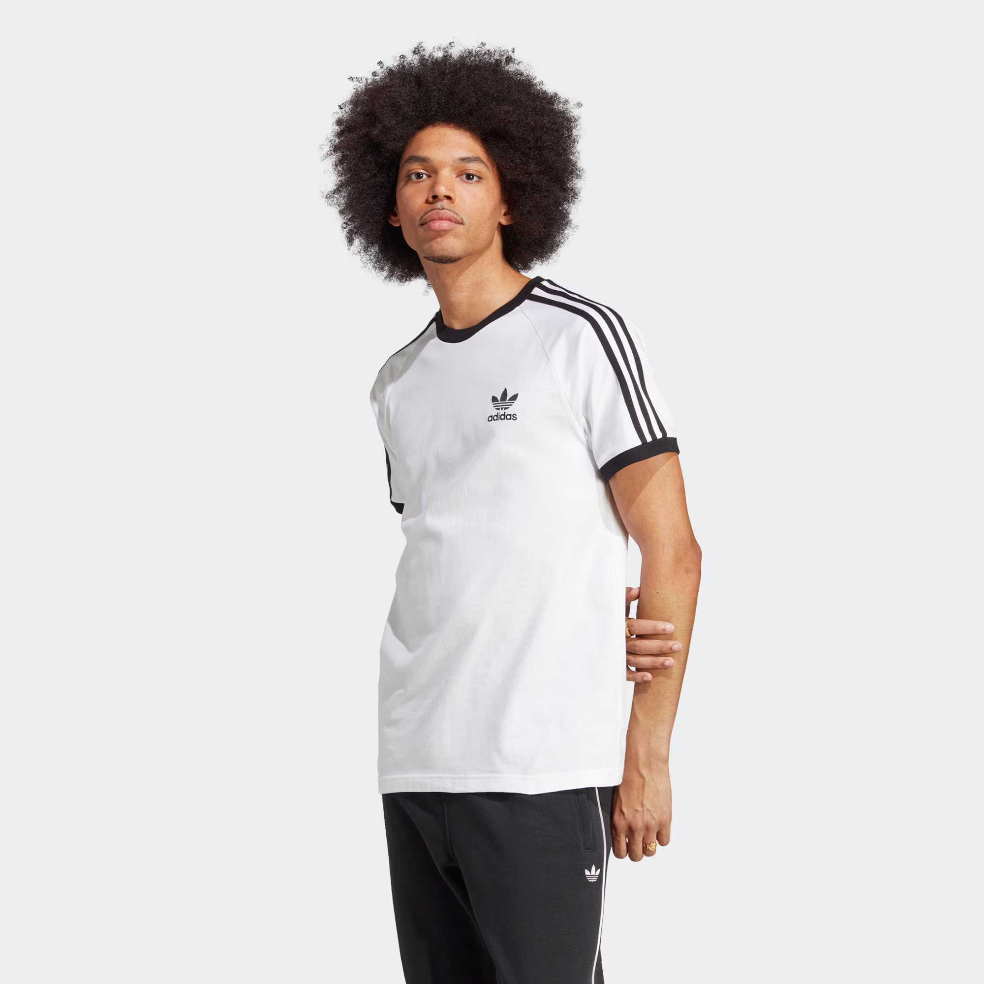 ADIDAS ORIGINALS Tricou 'Adicolor Classics' negru / alb - Pled.ro