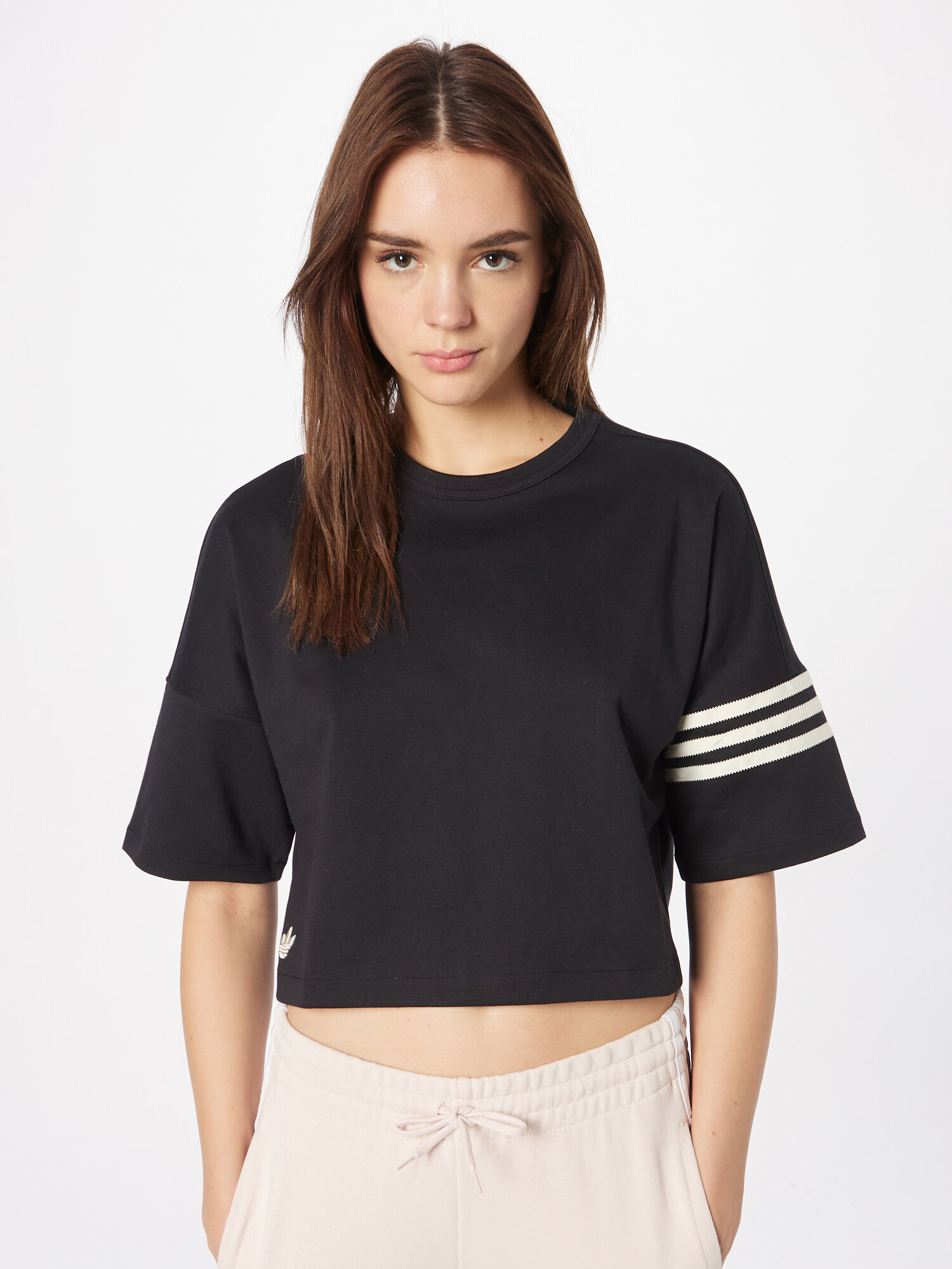 ADIDAS ORIGINALS Tricou 'Adicolor Neuclassics' negru / alb - Pled.ro