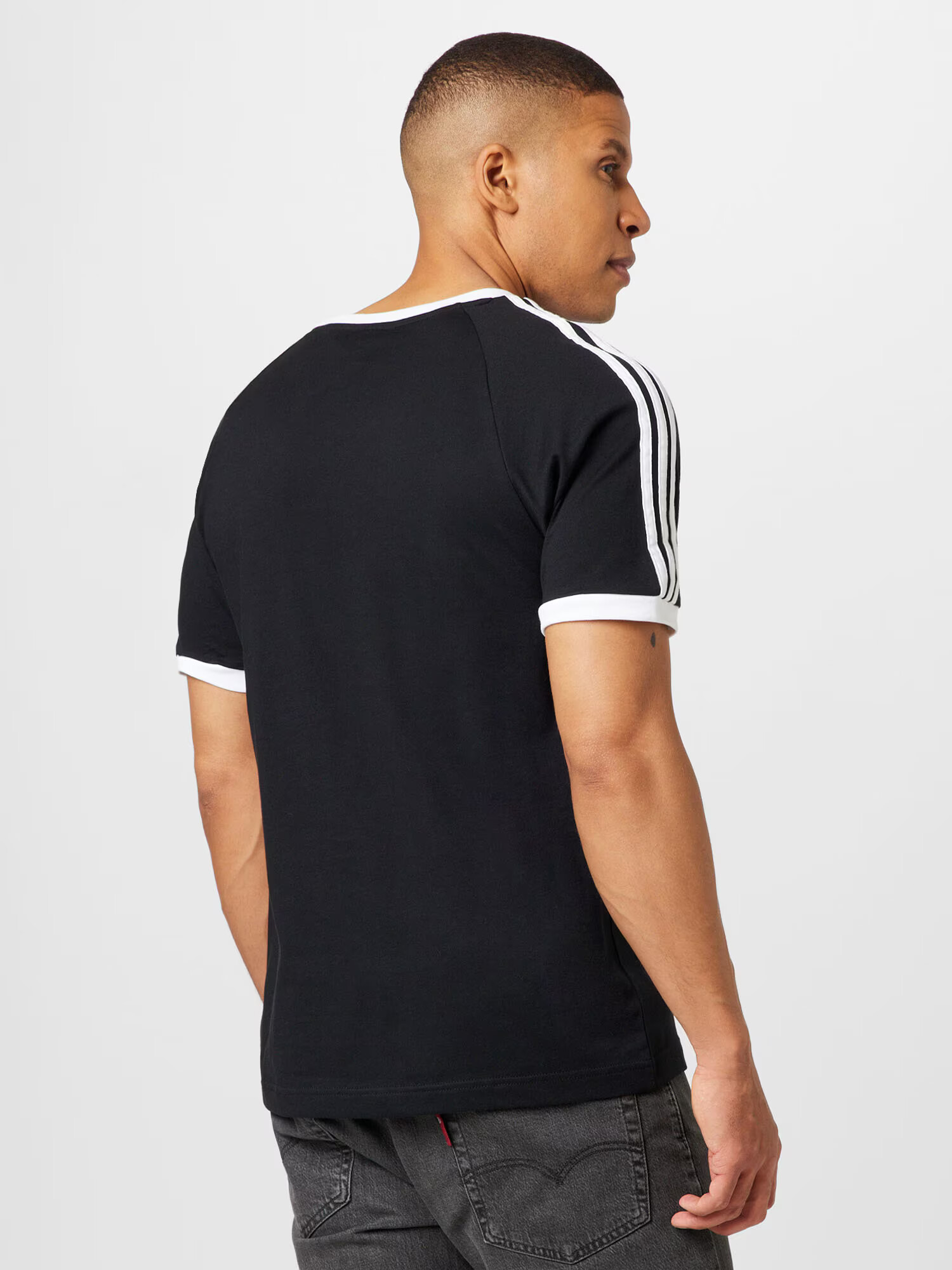 ADIDAS ORIGINALS Tricou 'Adicolor Classics' negru / alb - Pled.ro