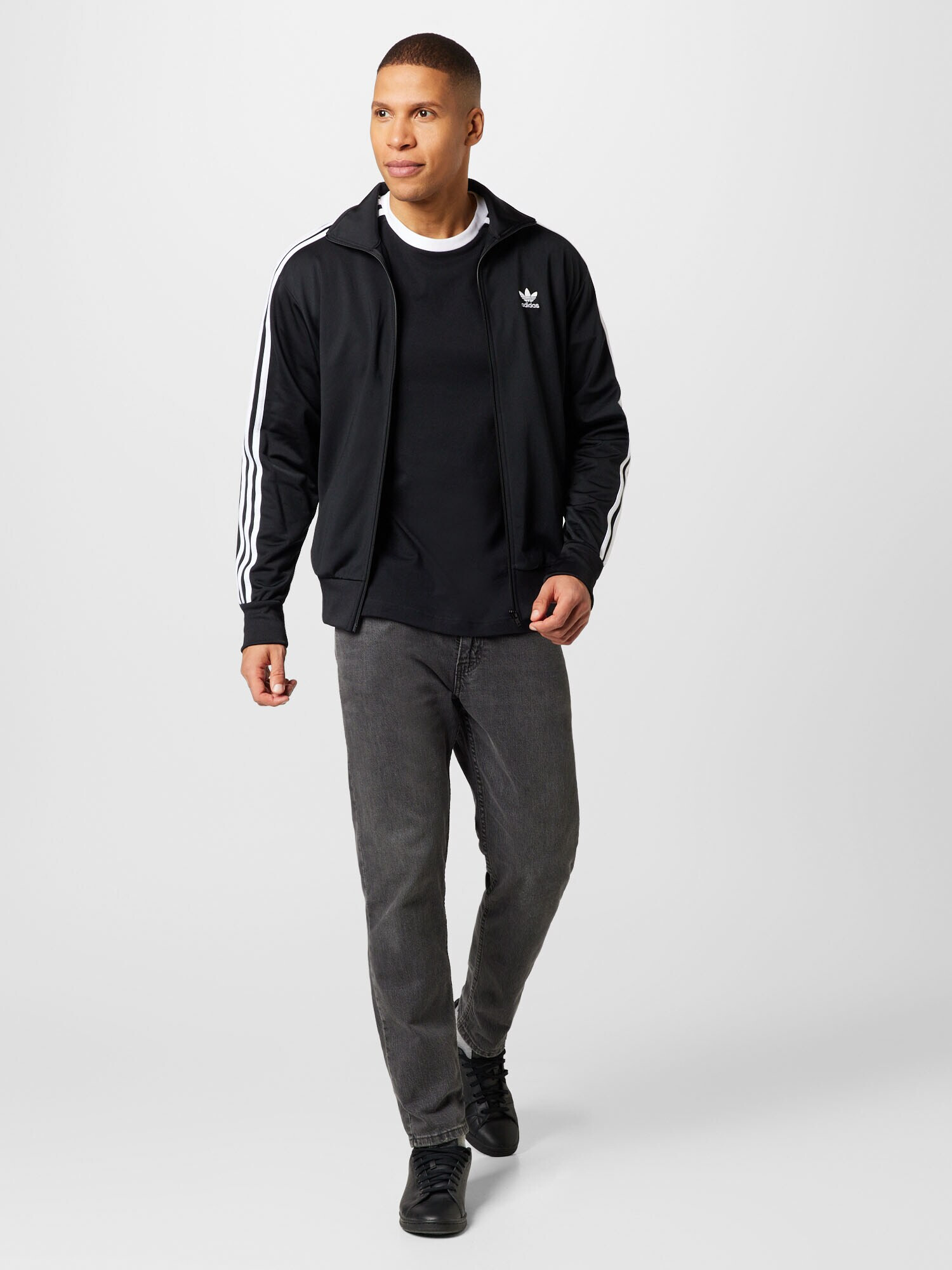 ADIDAS ORIGINALS Tricou 'Adicolor Classics' negru / alb - Pled.ro