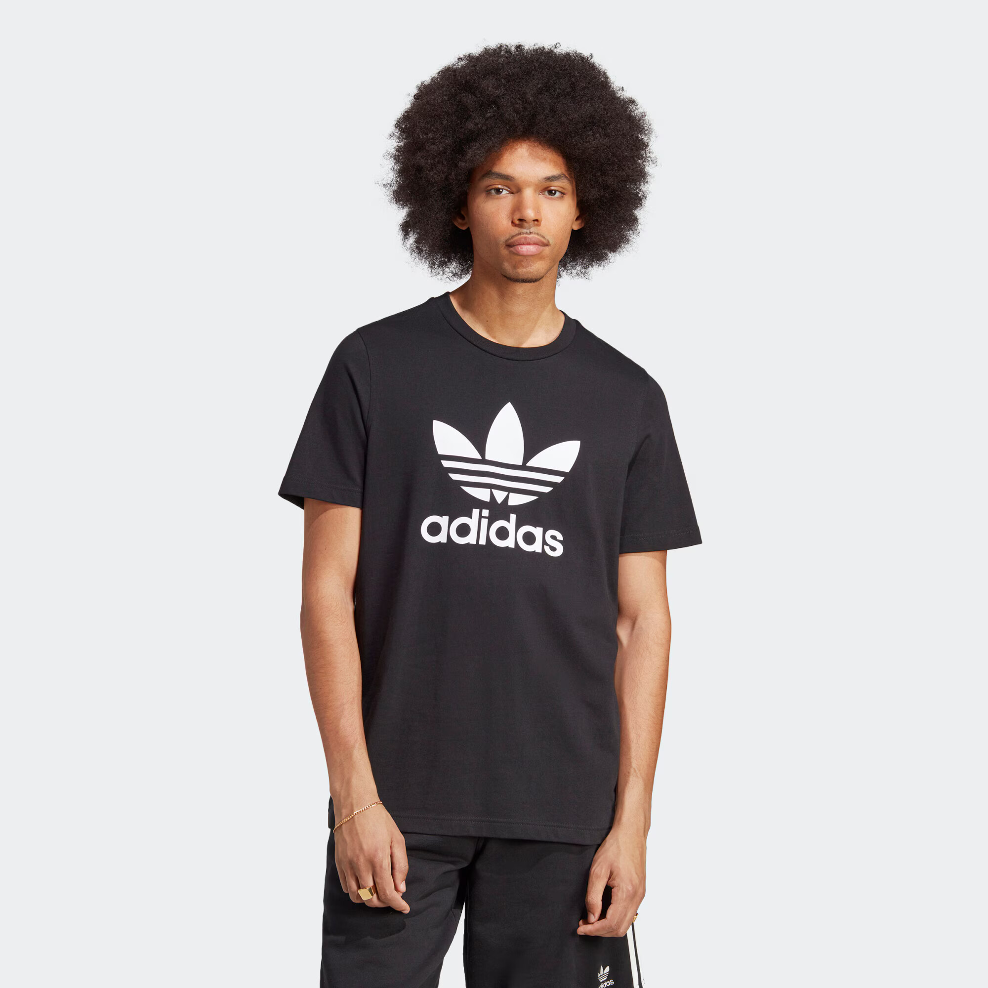 ADIDAS ORIGINALS Tricou 'Adicolor Classics Trefoil' negru / alb - Pled.ro