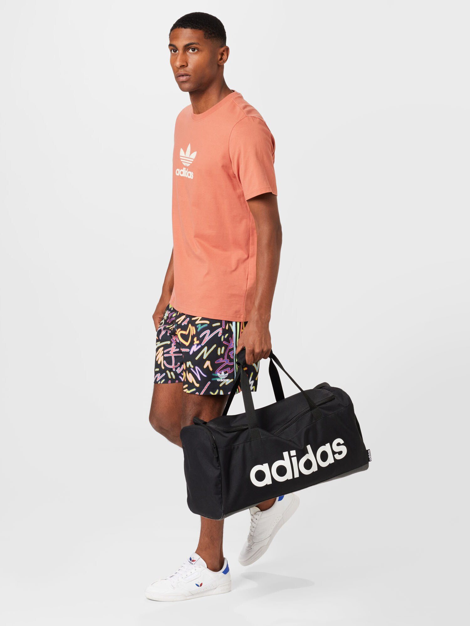 ADIDAS ORIGINALS Tricou 'Trefoil Series' portocaliu / alb - Pled.ro