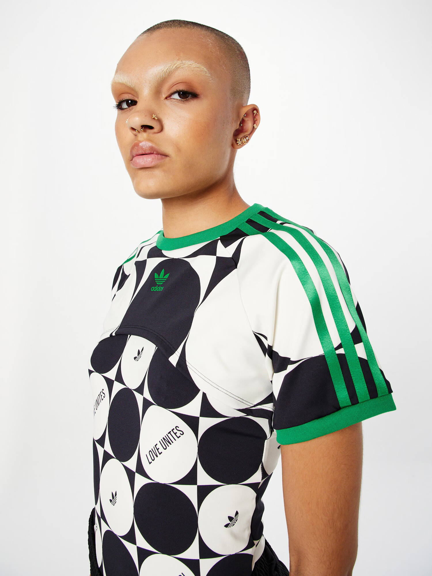 ADIDAS ORIGINALS Tricou 'Pride Rm' verde / negru / alb - Pled.ro