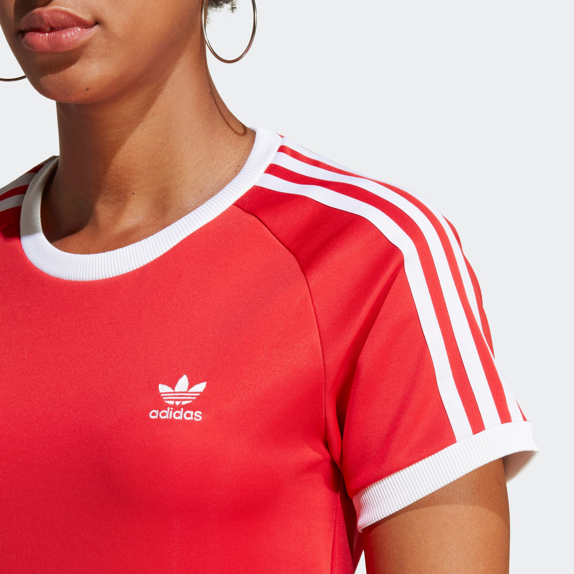 ADIDAS ORIGINALS Tricou 'Adicolor Classics 3-Stripes' roșu / alb - Pled.ro