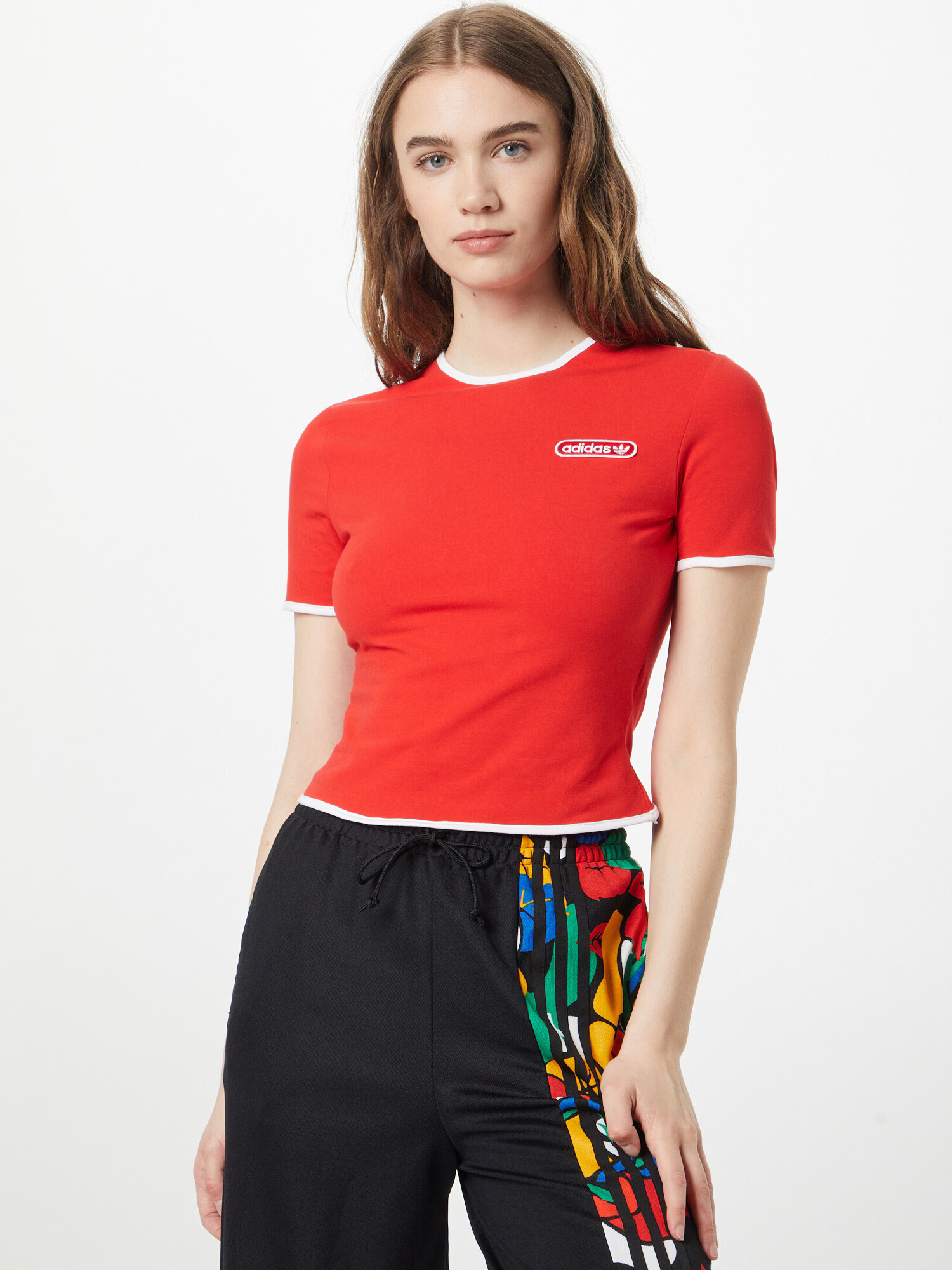 ADIDAS ORIGINALS Tricou roșu / alb - Pled.ro