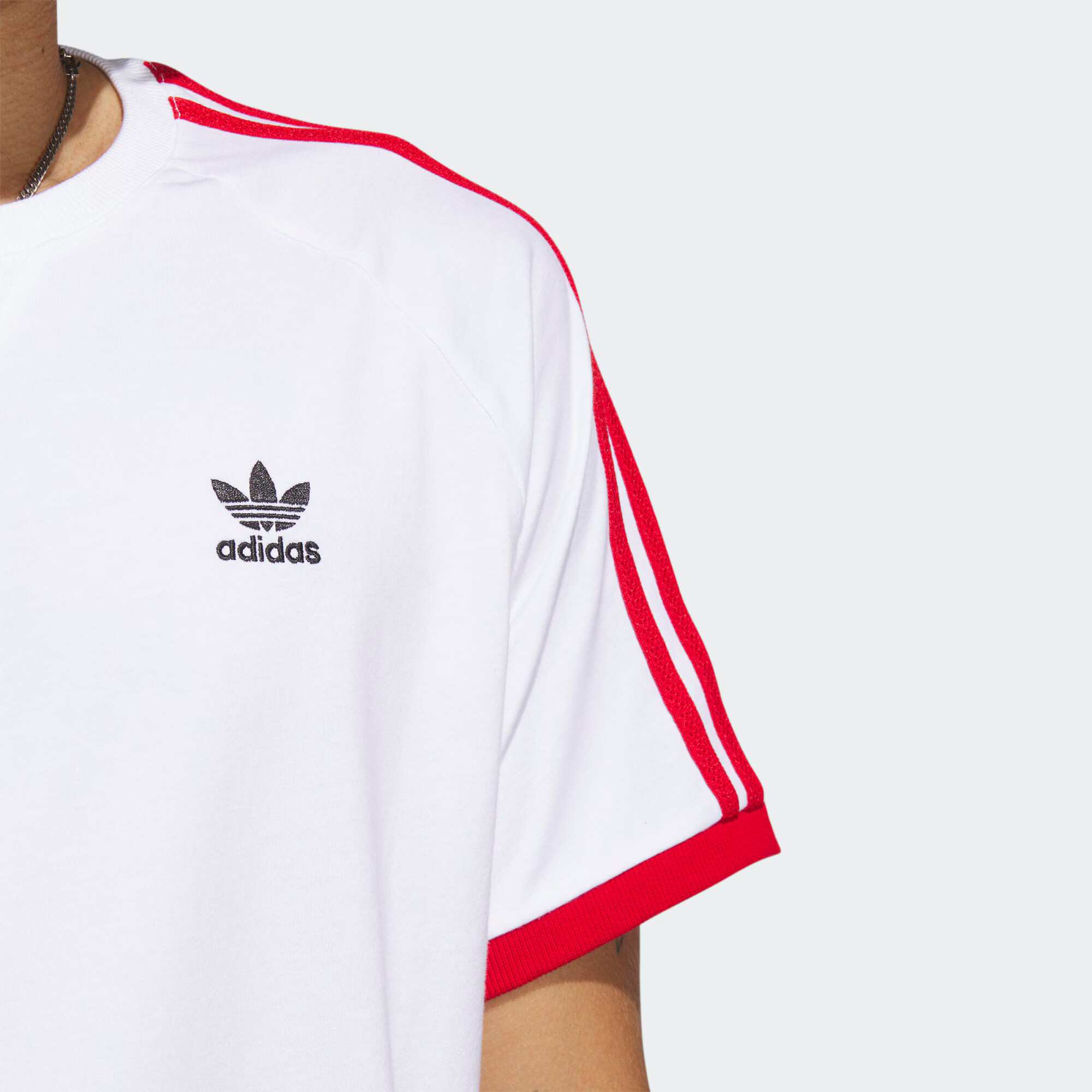 ADIDAS ORIGINALS Tricou 'Sst 3-Stripes' roșu / negru / alb - Pled.ro