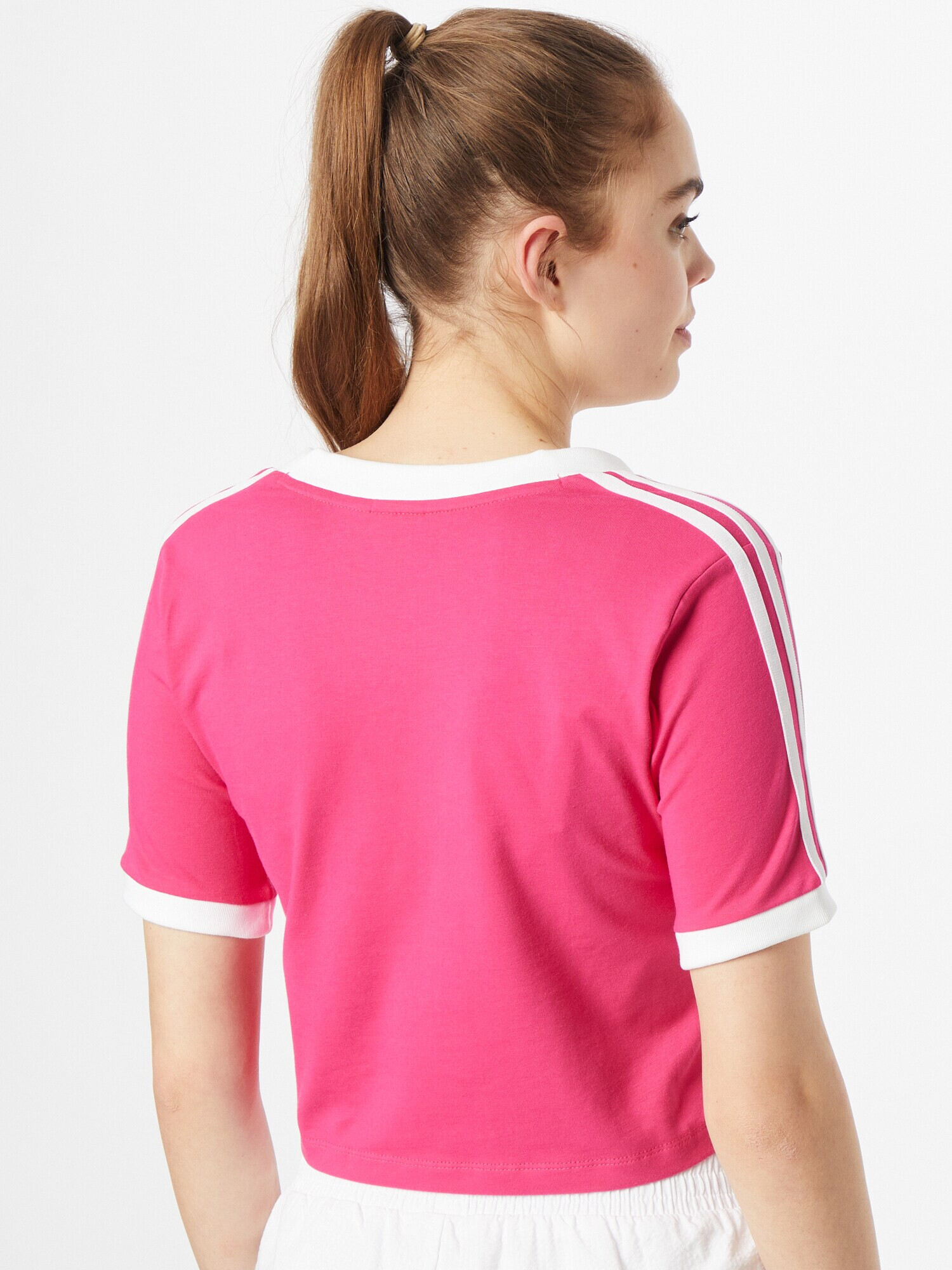 ADIDAS ORIGINALS Tricou roz / alb - Pled.ro