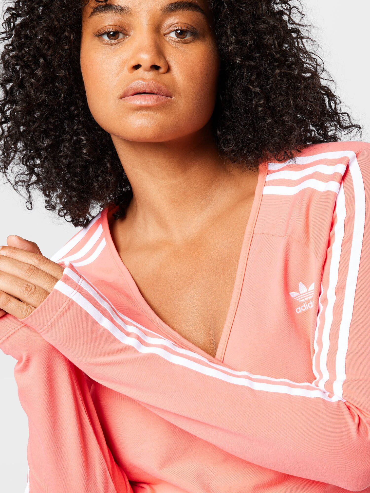 ADIDAS ORIGINALS Tricou roz / alb - Pled.ro